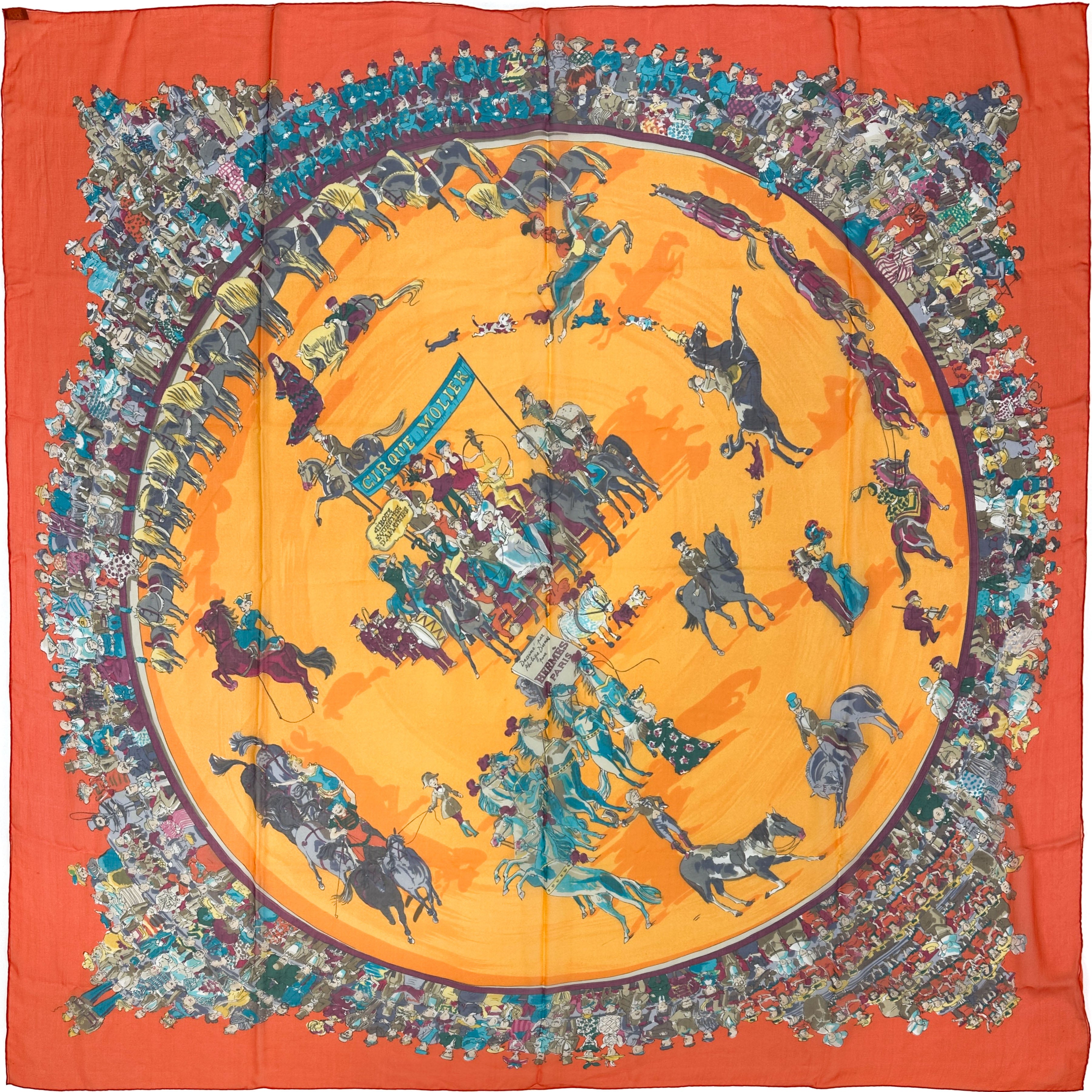 Hermès Le Cirque Molier Mousseline 140