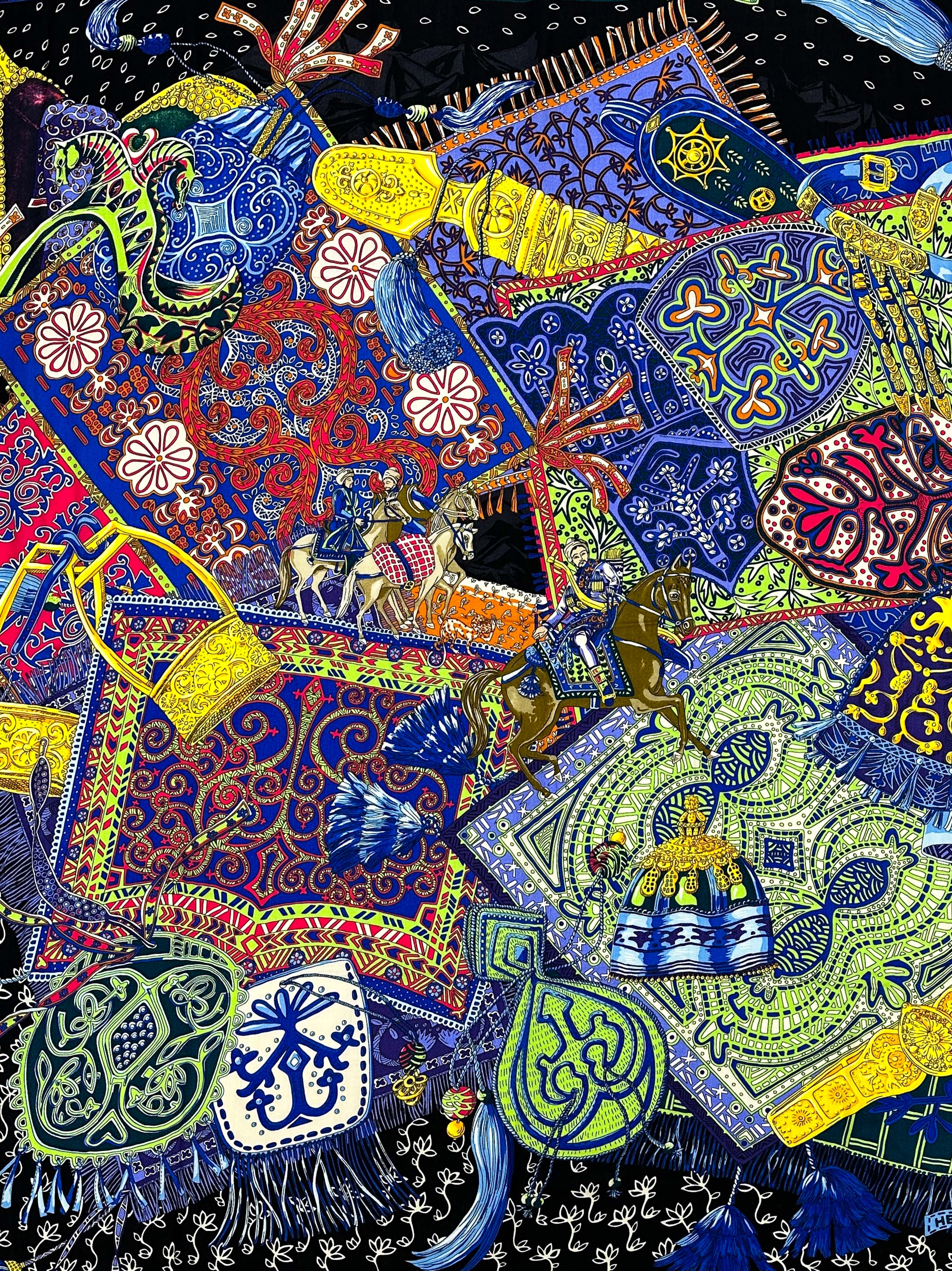 Hermès Cavaliers du Caucase Cashmere Silk 140