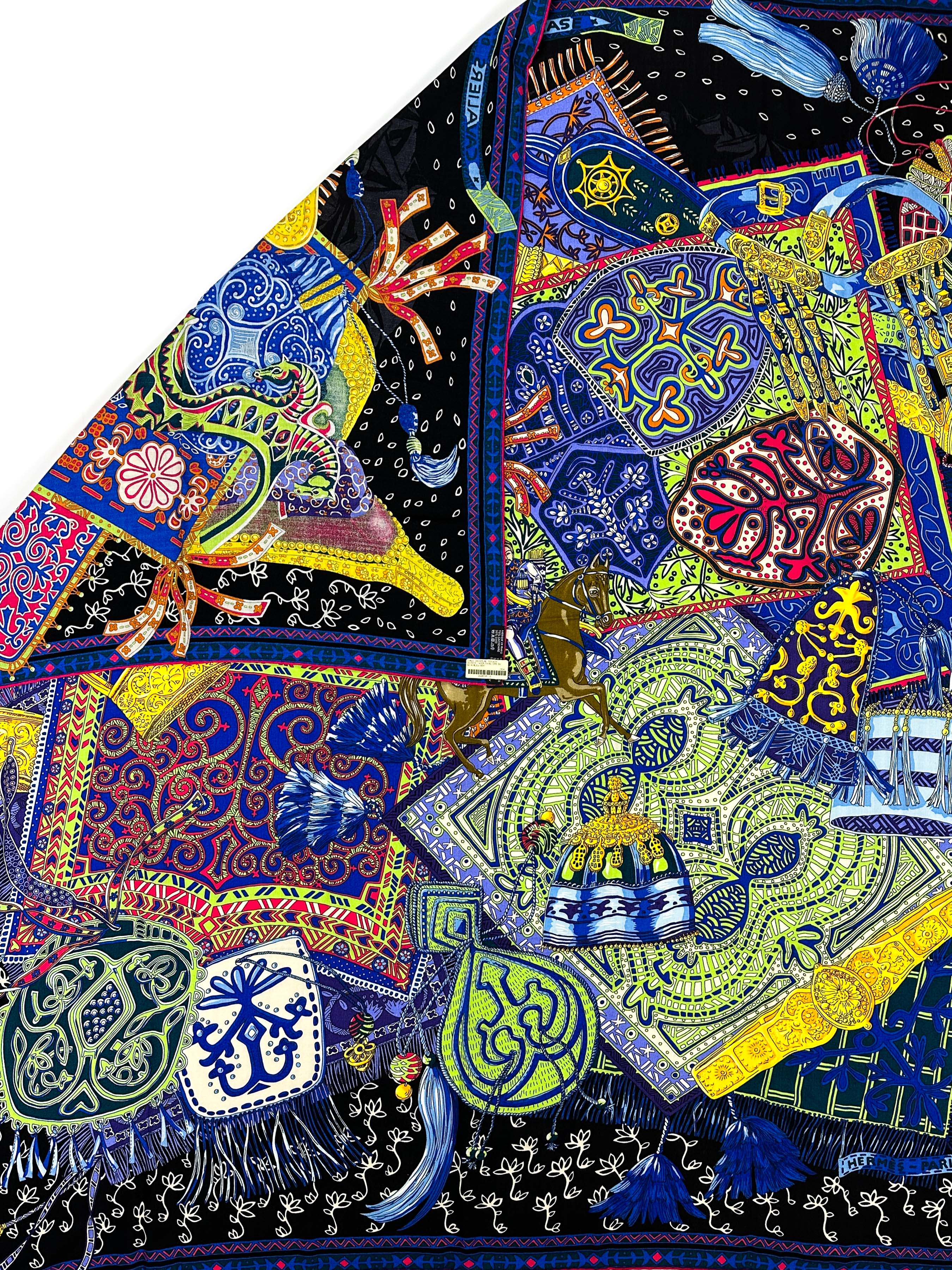 Hermès Cavaliers du Caucase Cashmere Silk 140