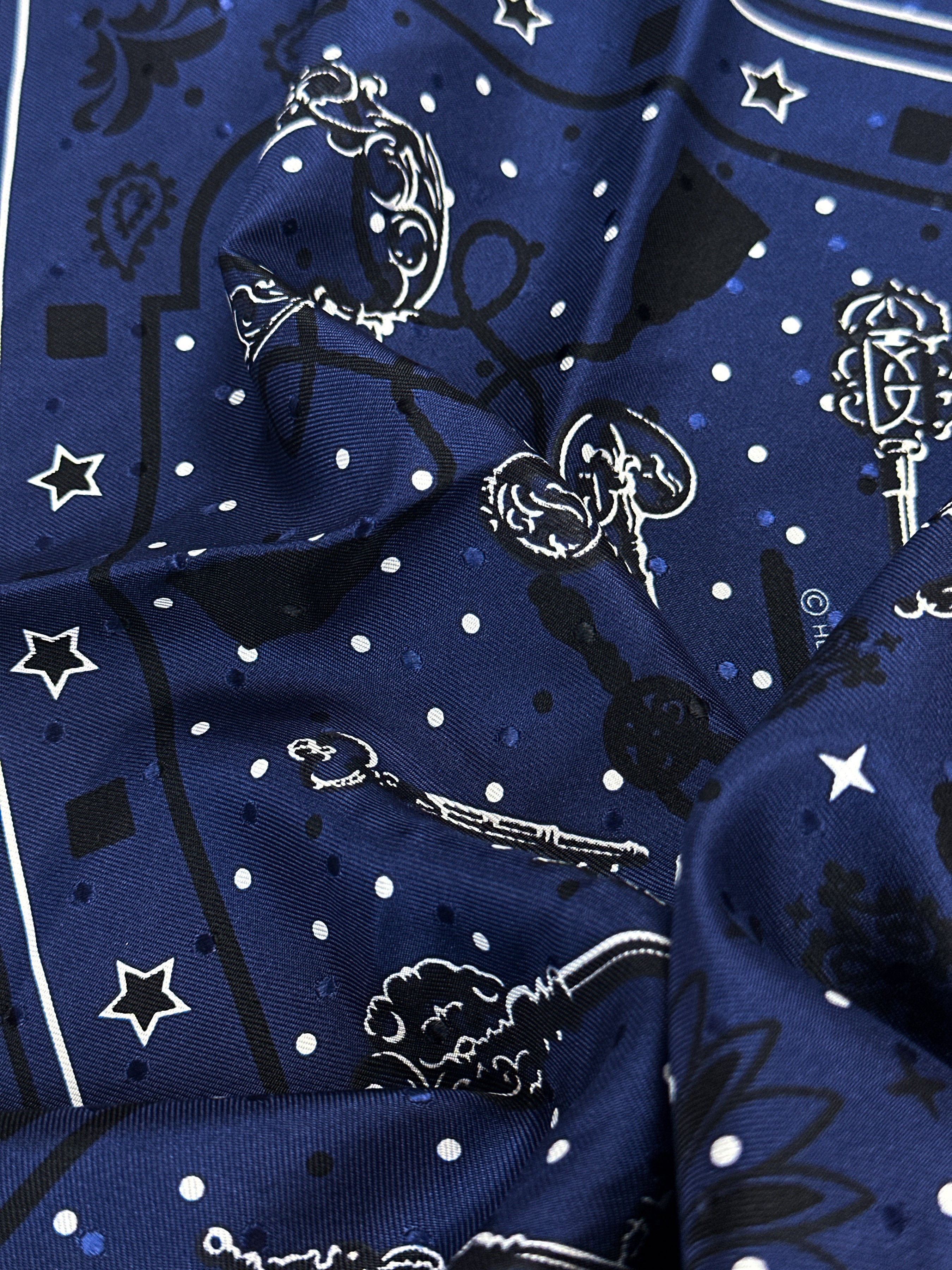 Hermès Les Cles Jacquard Bandana 55
