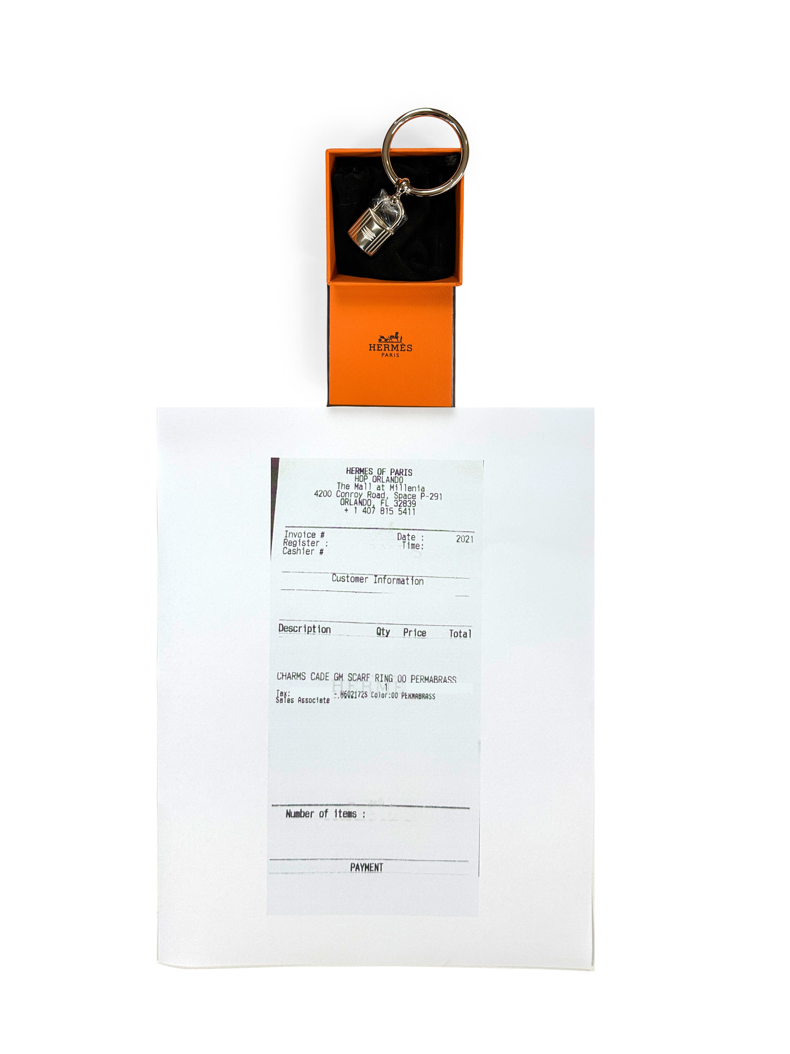 Hermès Charms Cadenas GM Scarf Ring