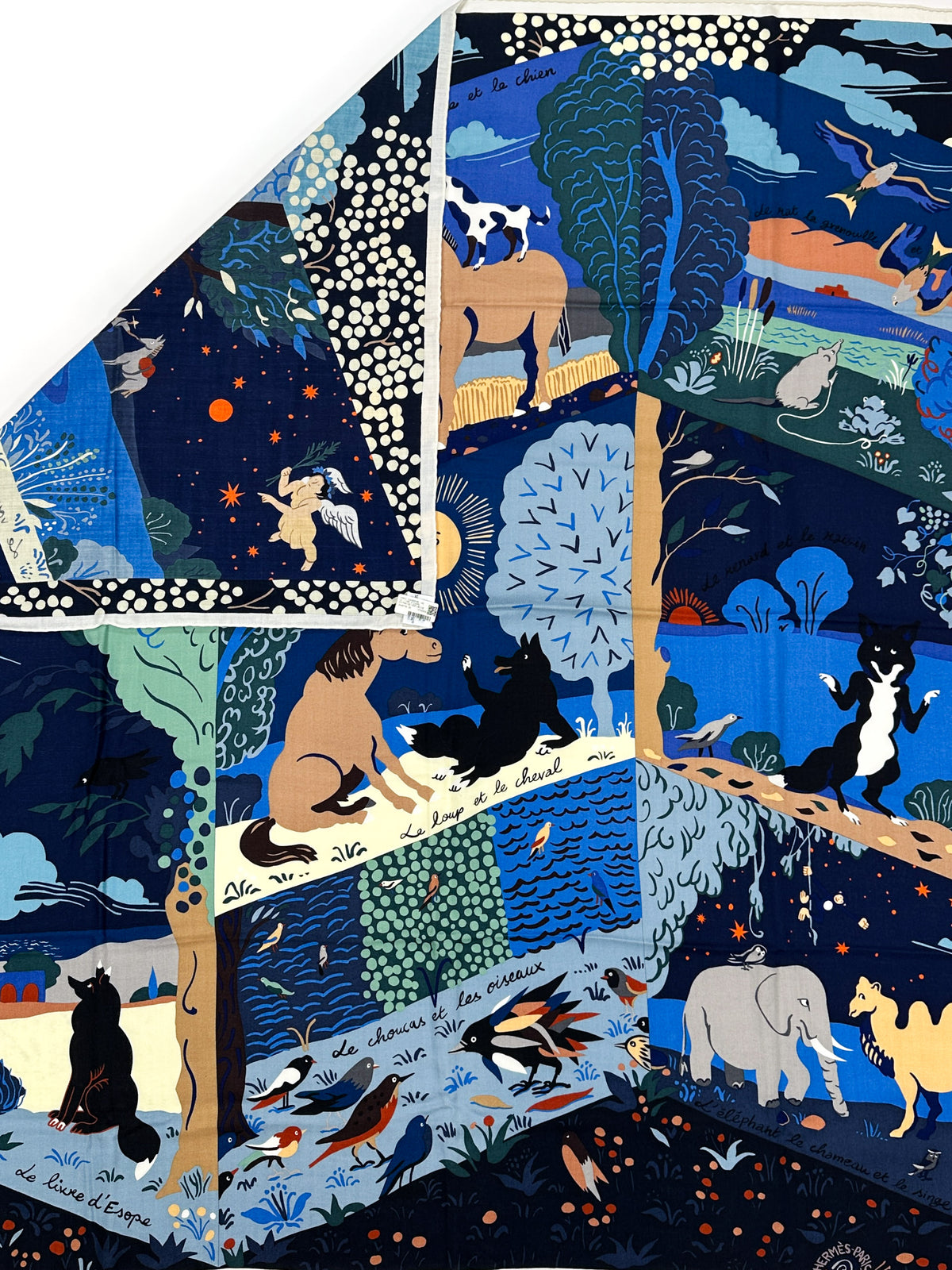 Hermès Le Livre d'Esope Cashmere Silk 140