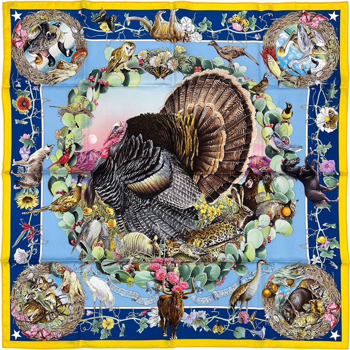 Hermès Faune et Flore du Texas Forever 90