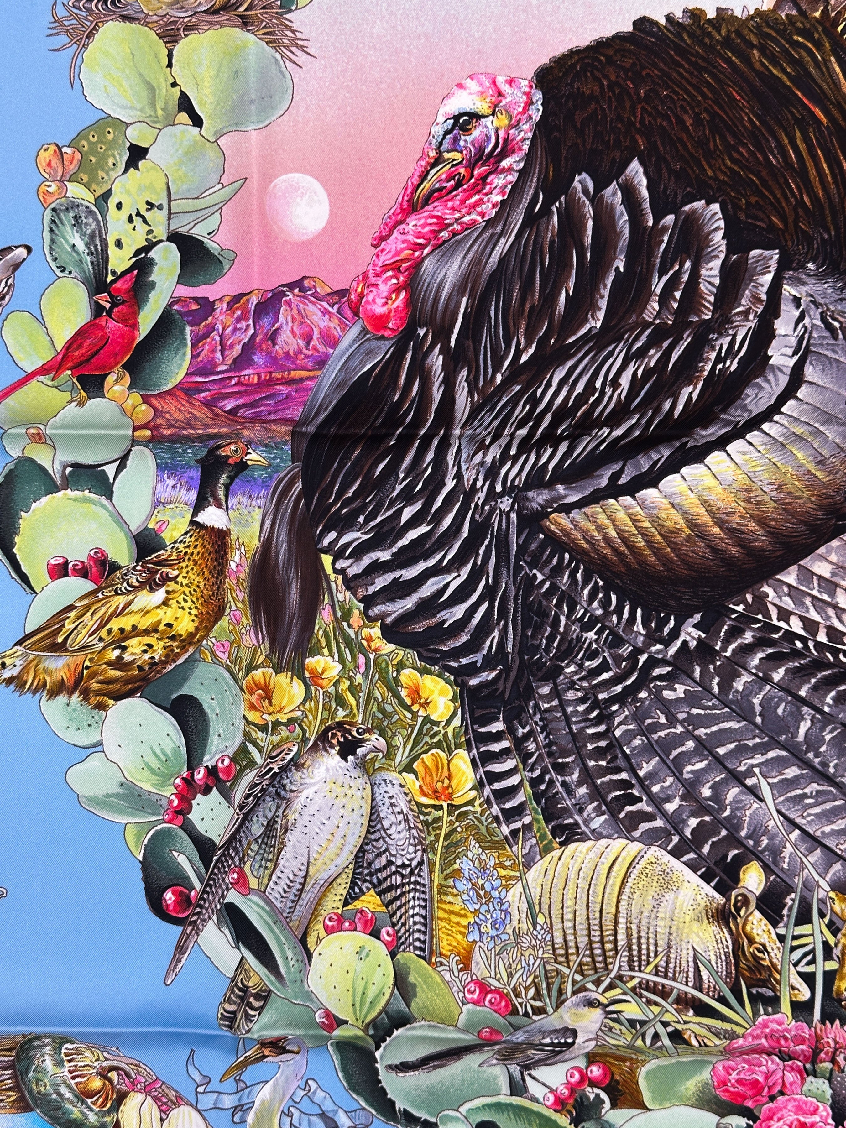 Hermès Faune et Flore du Texas Forever 90