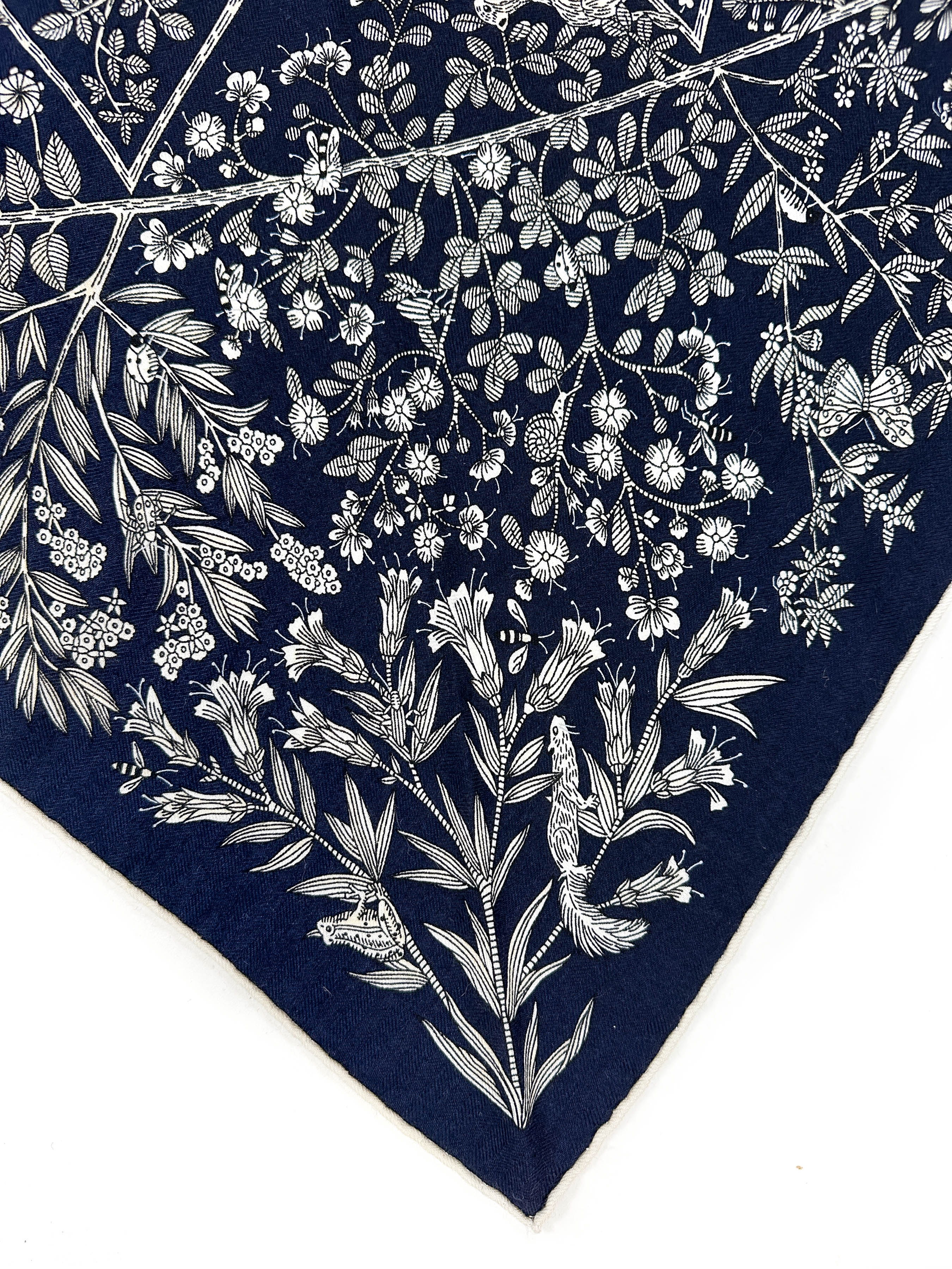 Hermès Plantes Officinales Cashmere Silk Giant Triangle