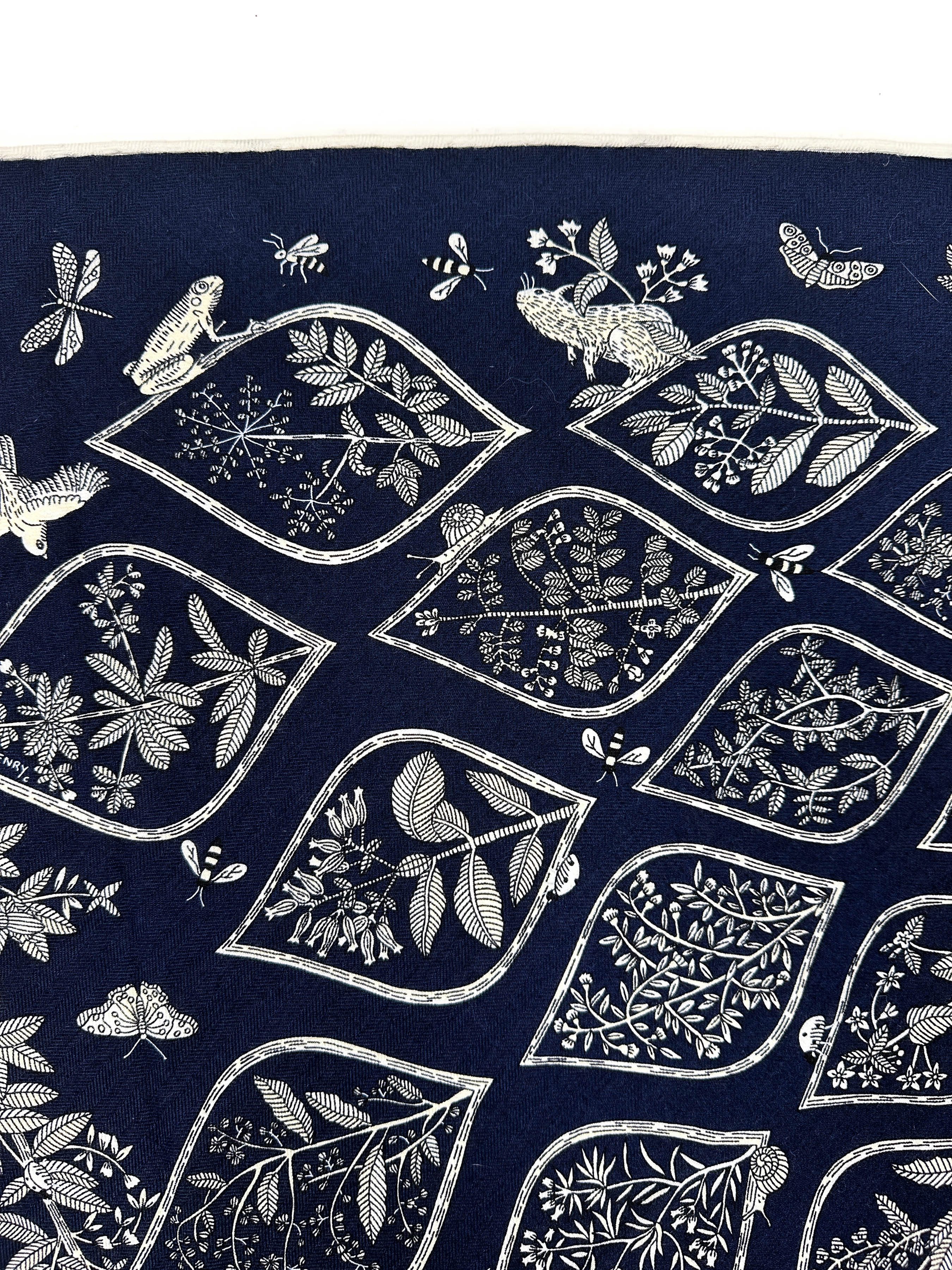 Hermès Plantes Officinales Cashmere Silk Giant Triangle