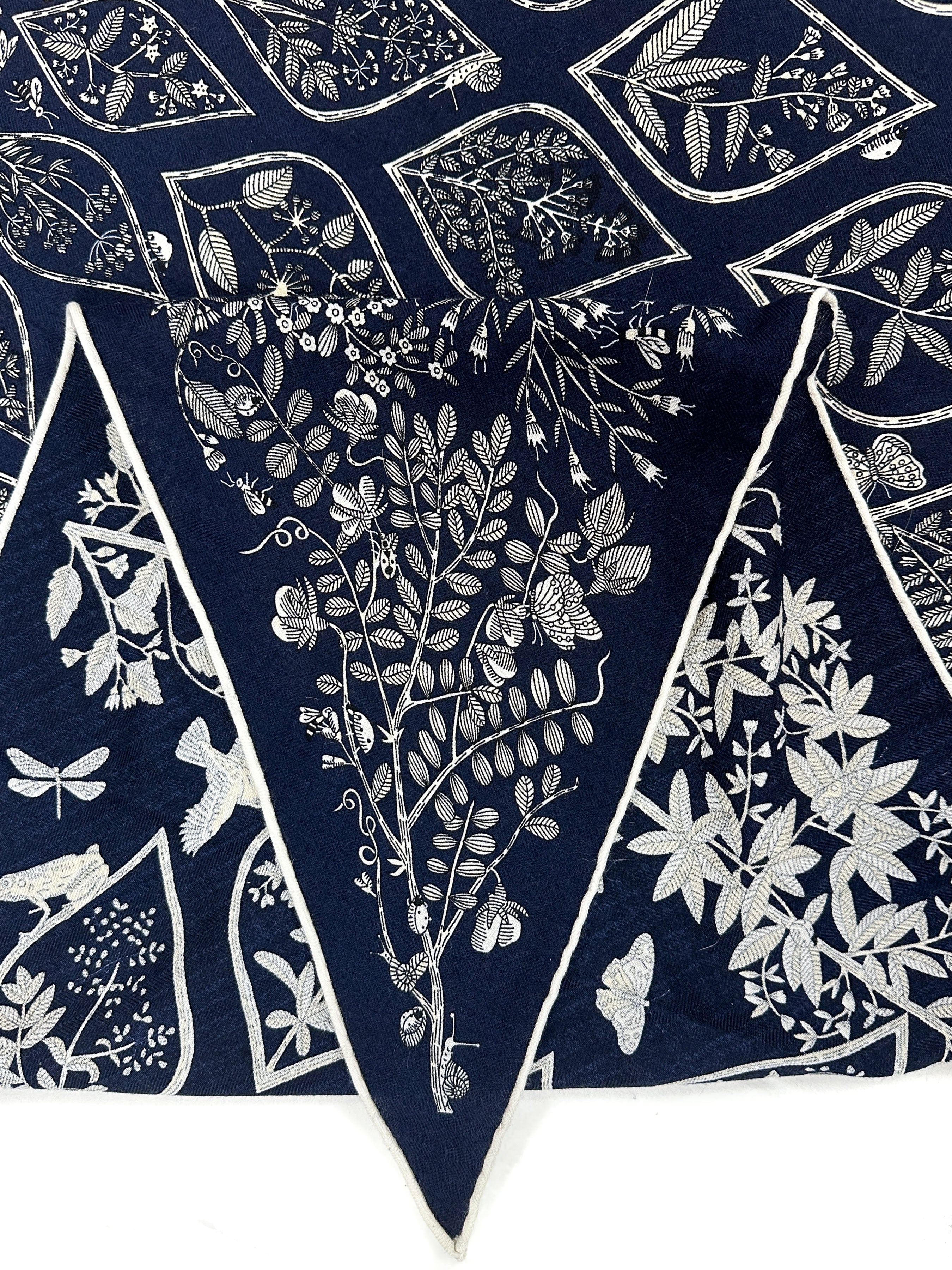 Hermès Plantes Officinales Cashmere Silk Giant Triangle