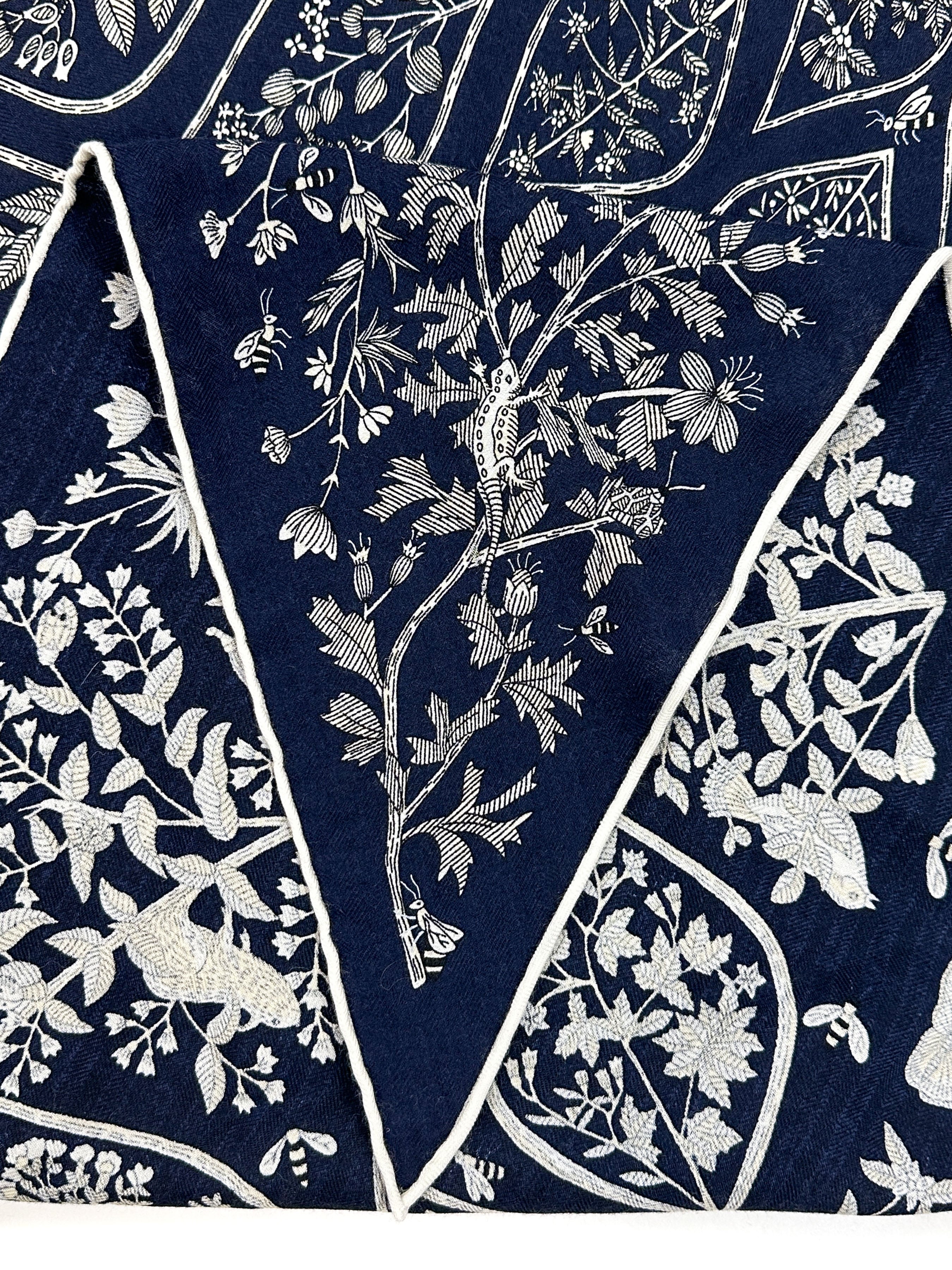 Hermès Plantes Officinales Cashmere Silk Giant Triangle