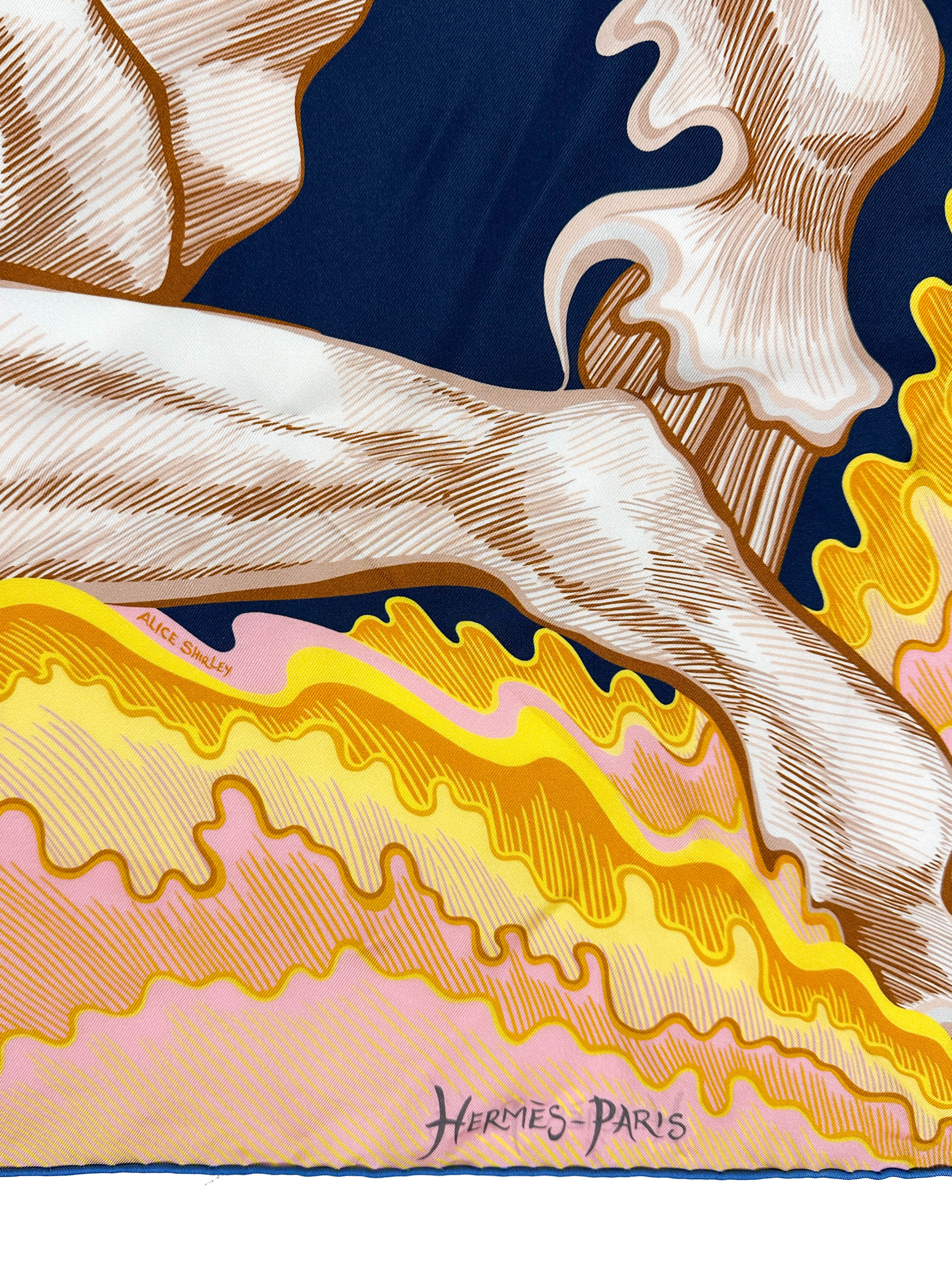 Hermès Cheval Sirene Double Face 90