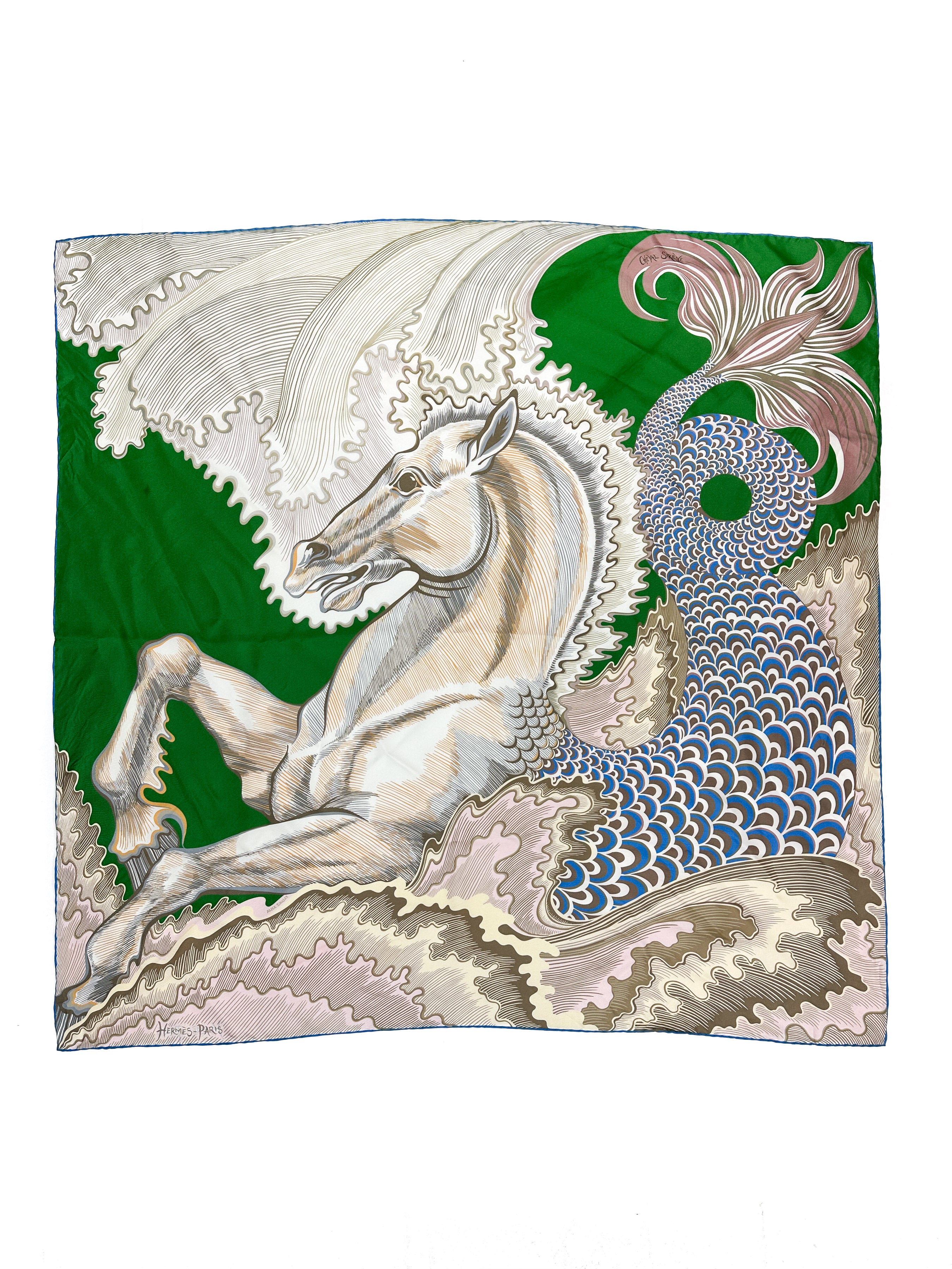 Hermès Cheval Sirene Double Face 90