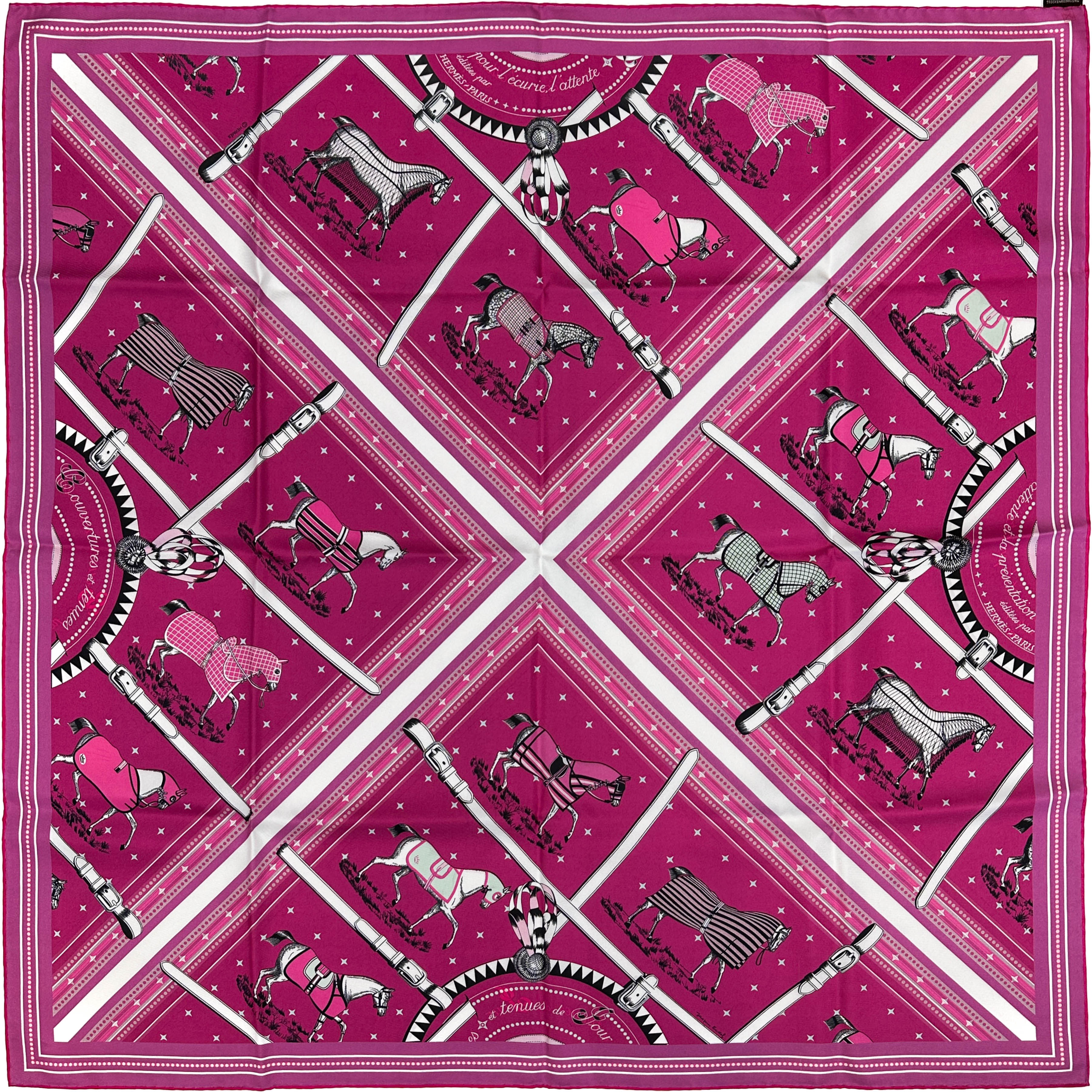 Hermès Couvertures et Tenues de Jour Bandana Double Face 90