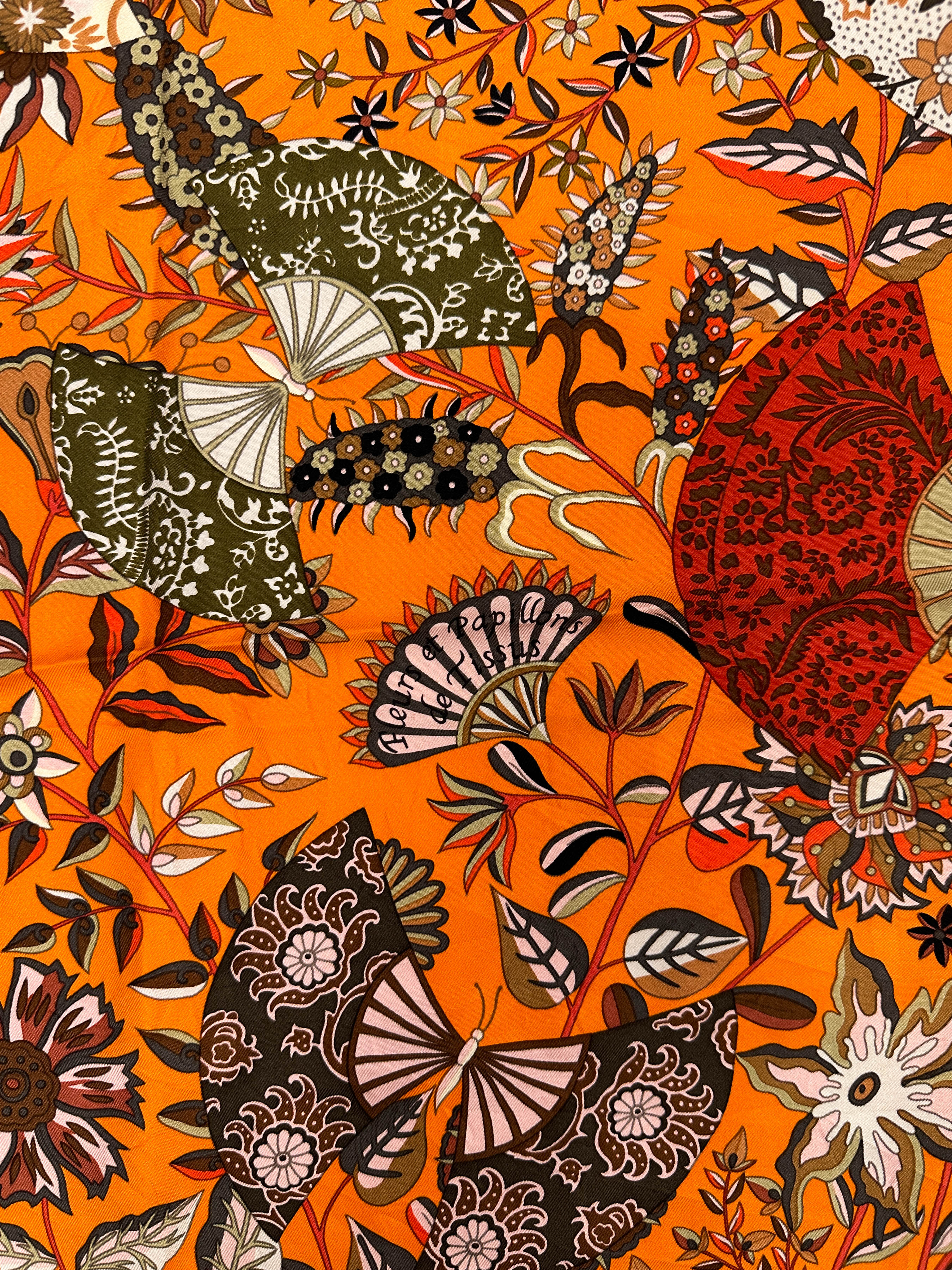 Hermès Fleurs et Papillons de Tissus 90
