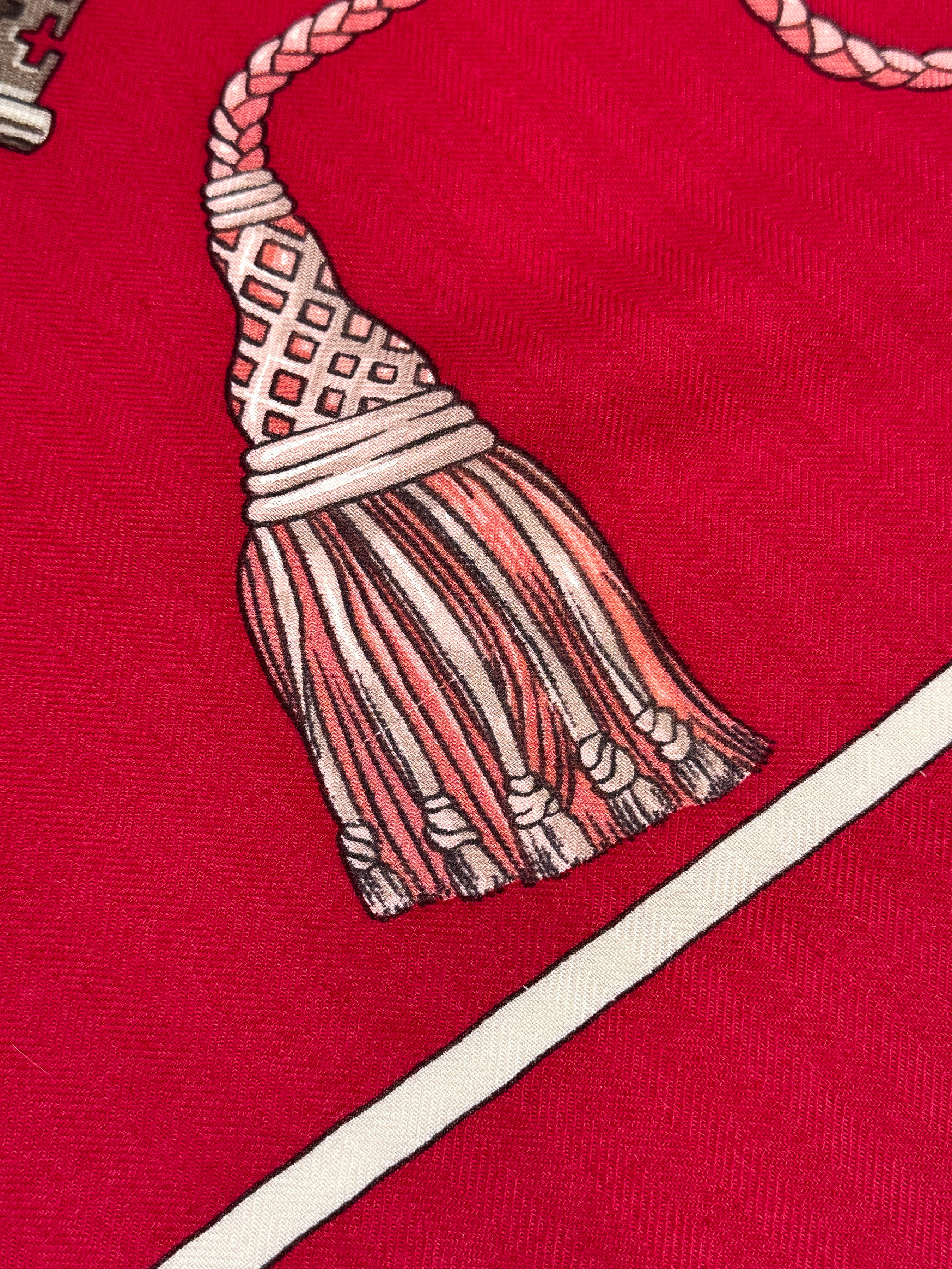 Hermès Les Cles Cashmere Silk 140
