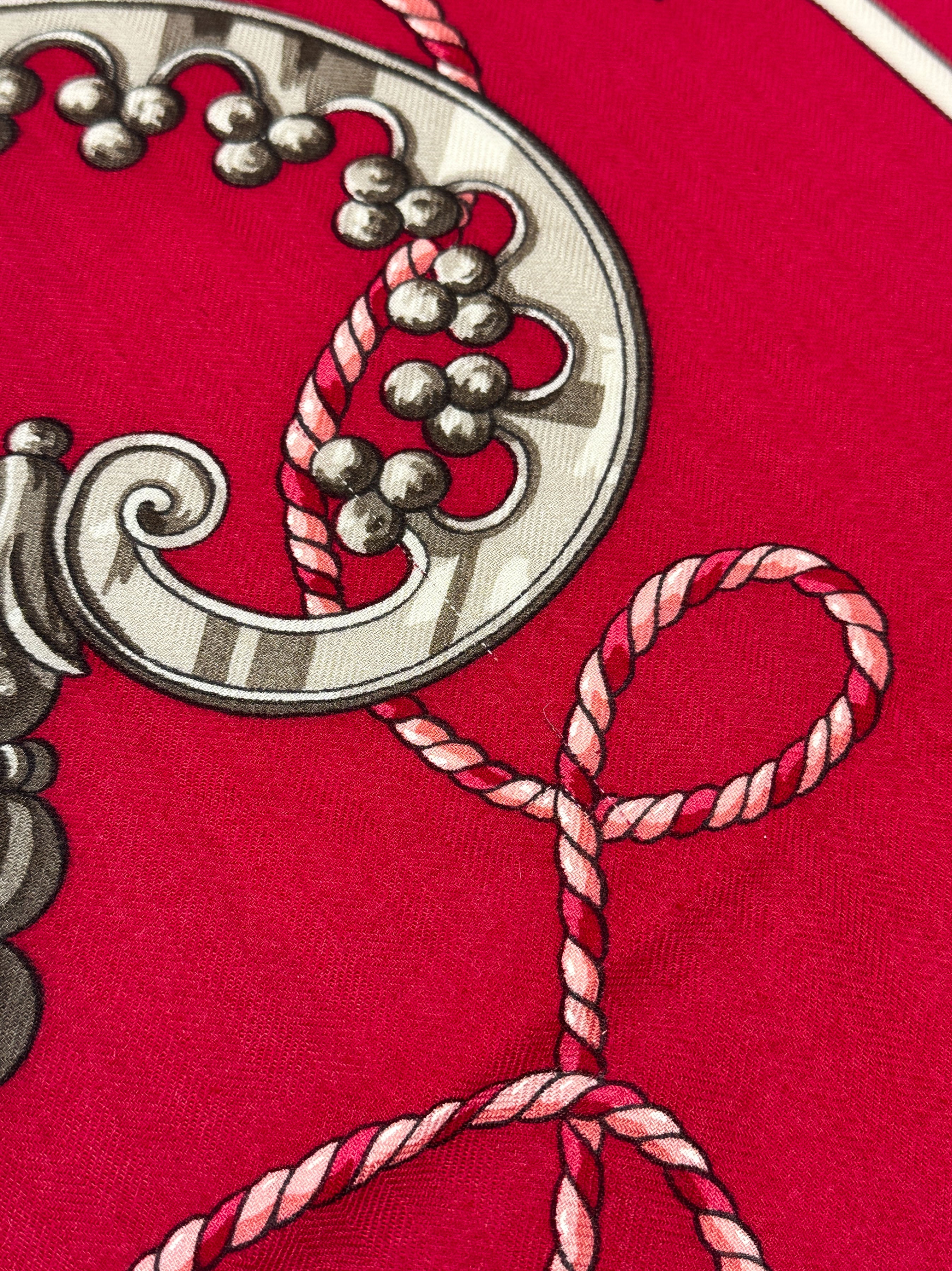 Hermès Les Cles Cashmere Silk 140