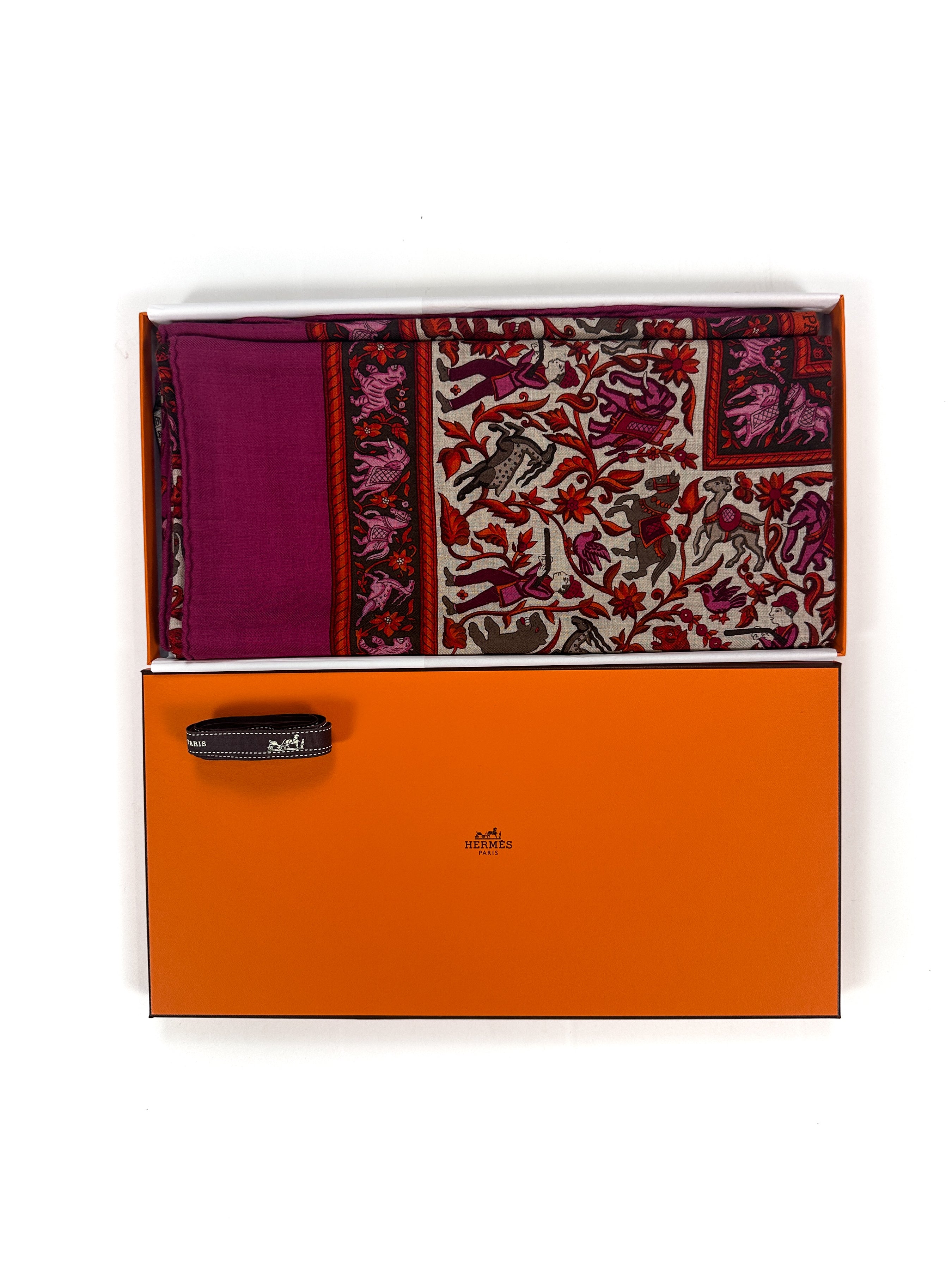 Hermès Chasse en Inde Cashmere Silk 140