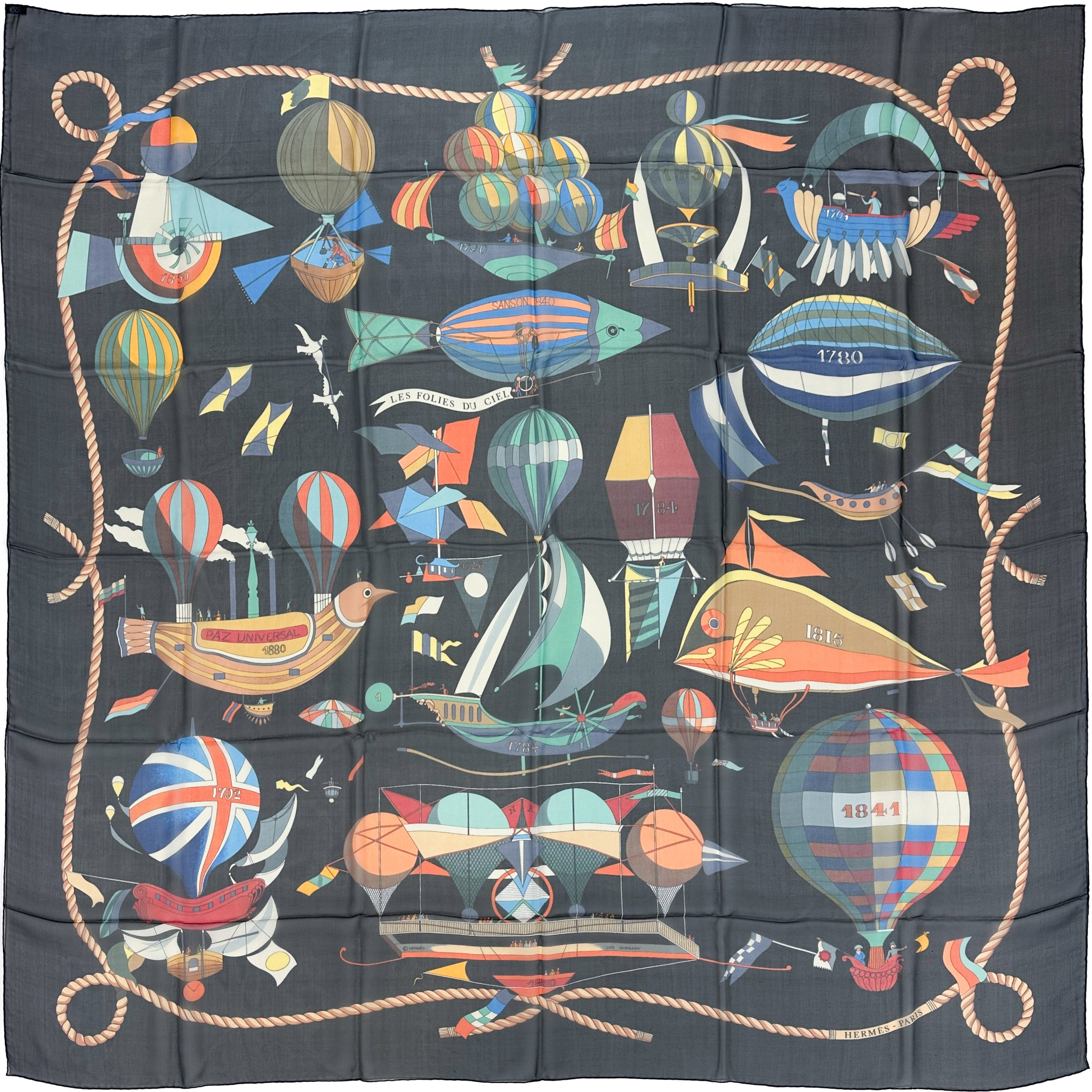 Hermès Folies du Ciel II Mousseline 140