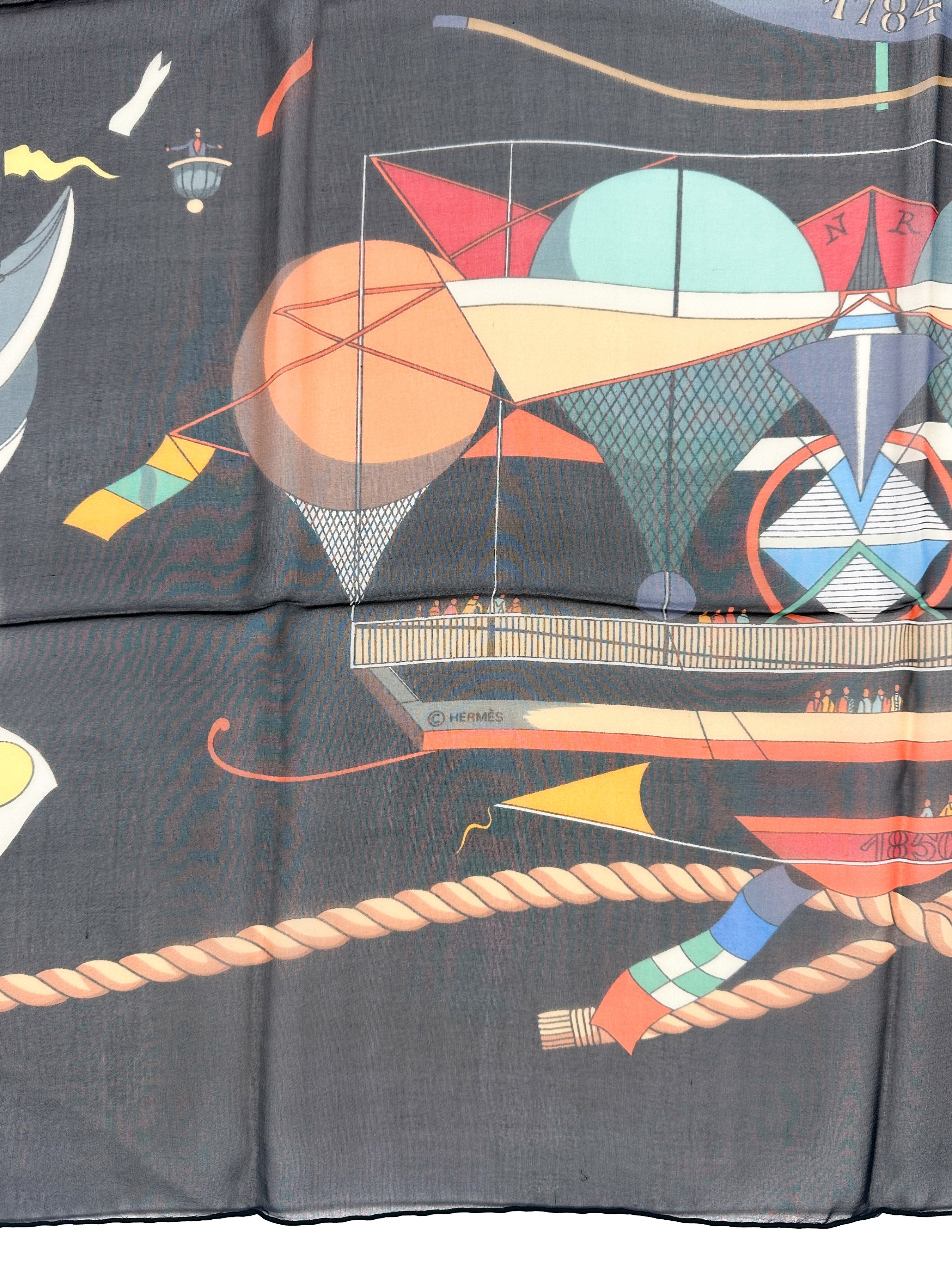 Hermès Folies du Ciel Mousseline 140