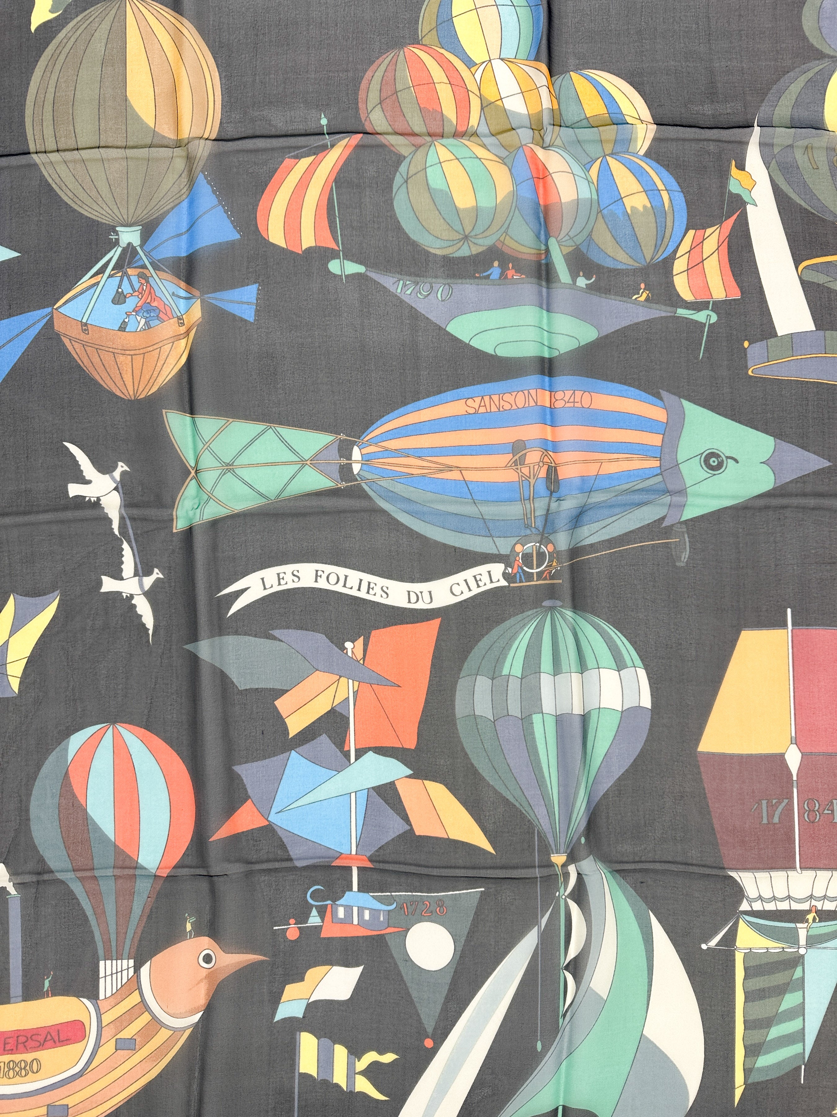 Hermès Folies du Ciel Mousseline 140