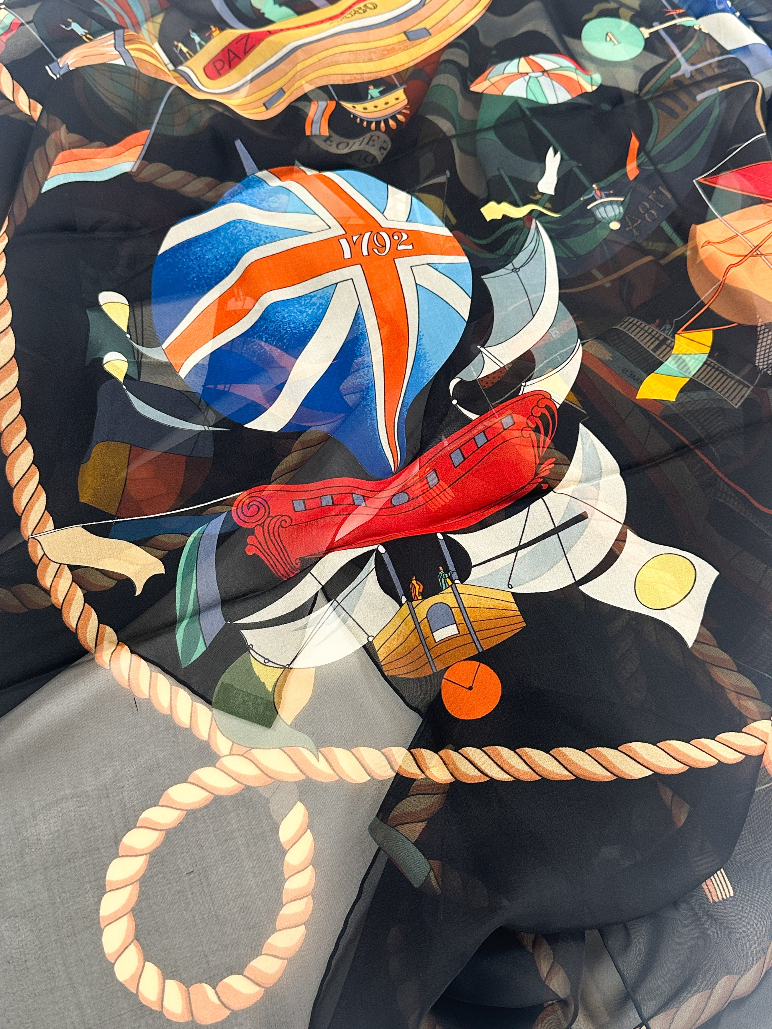 Hermès Folies du Ciel Mousseline 140