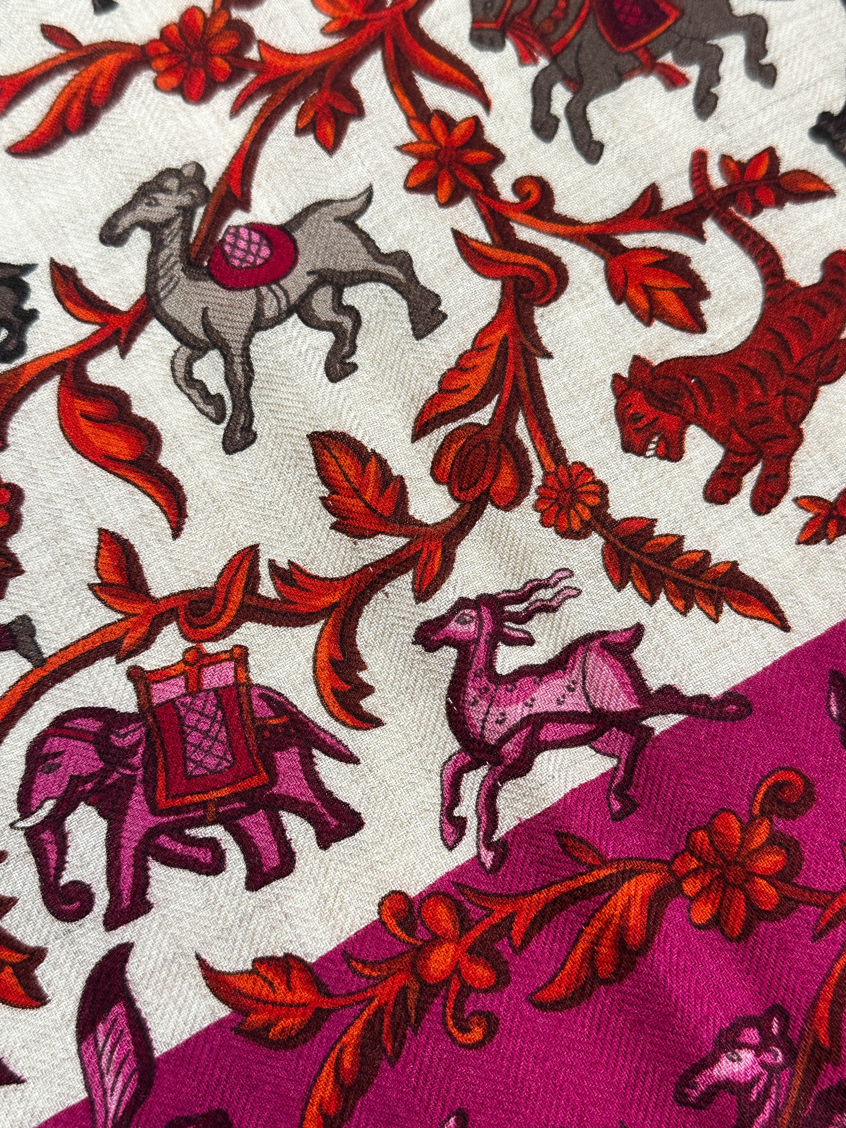 Hermès Chasse en Inde Cashmere Silk 140