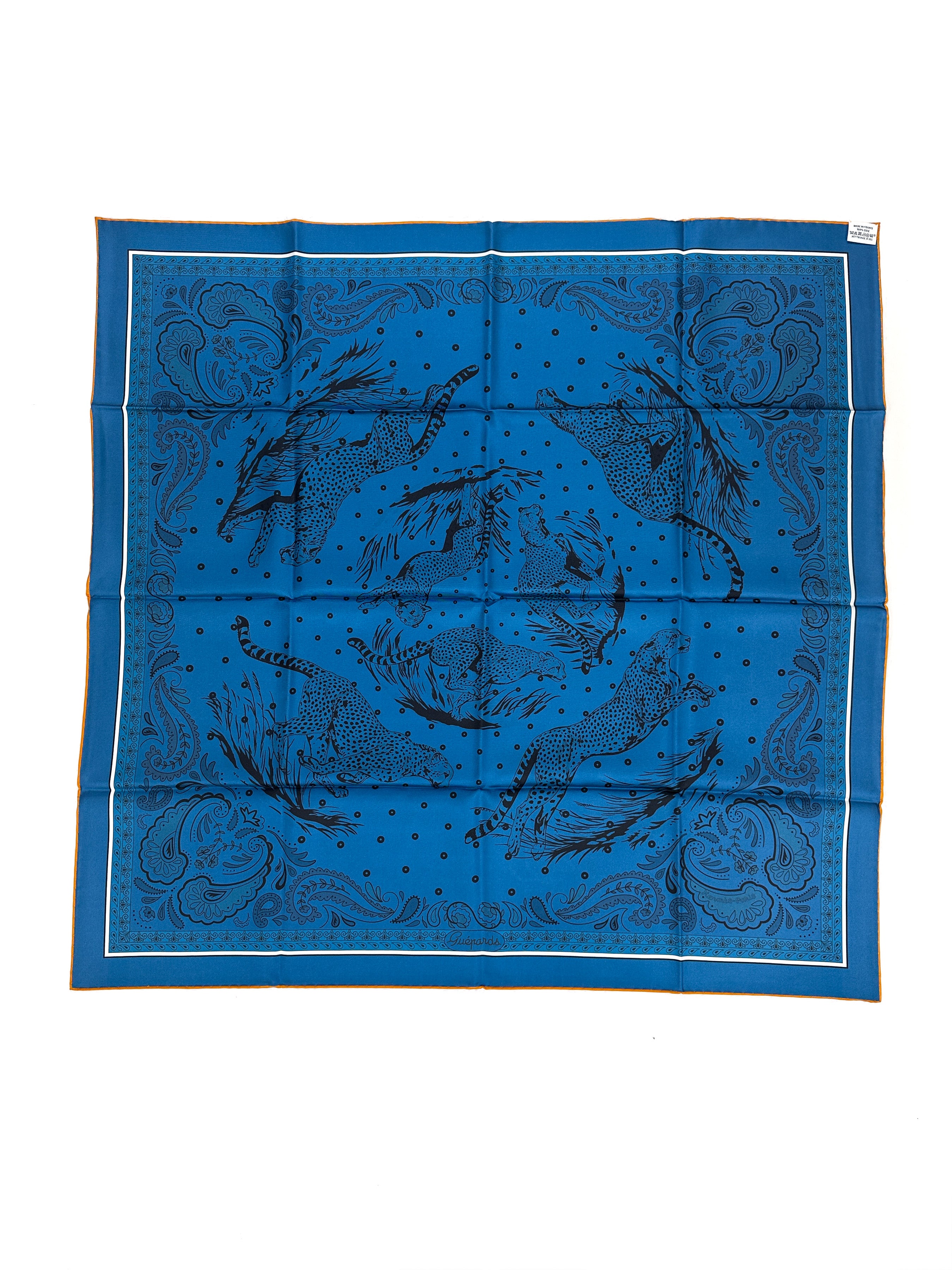 Hermès Guépards Bandana Double Face 90