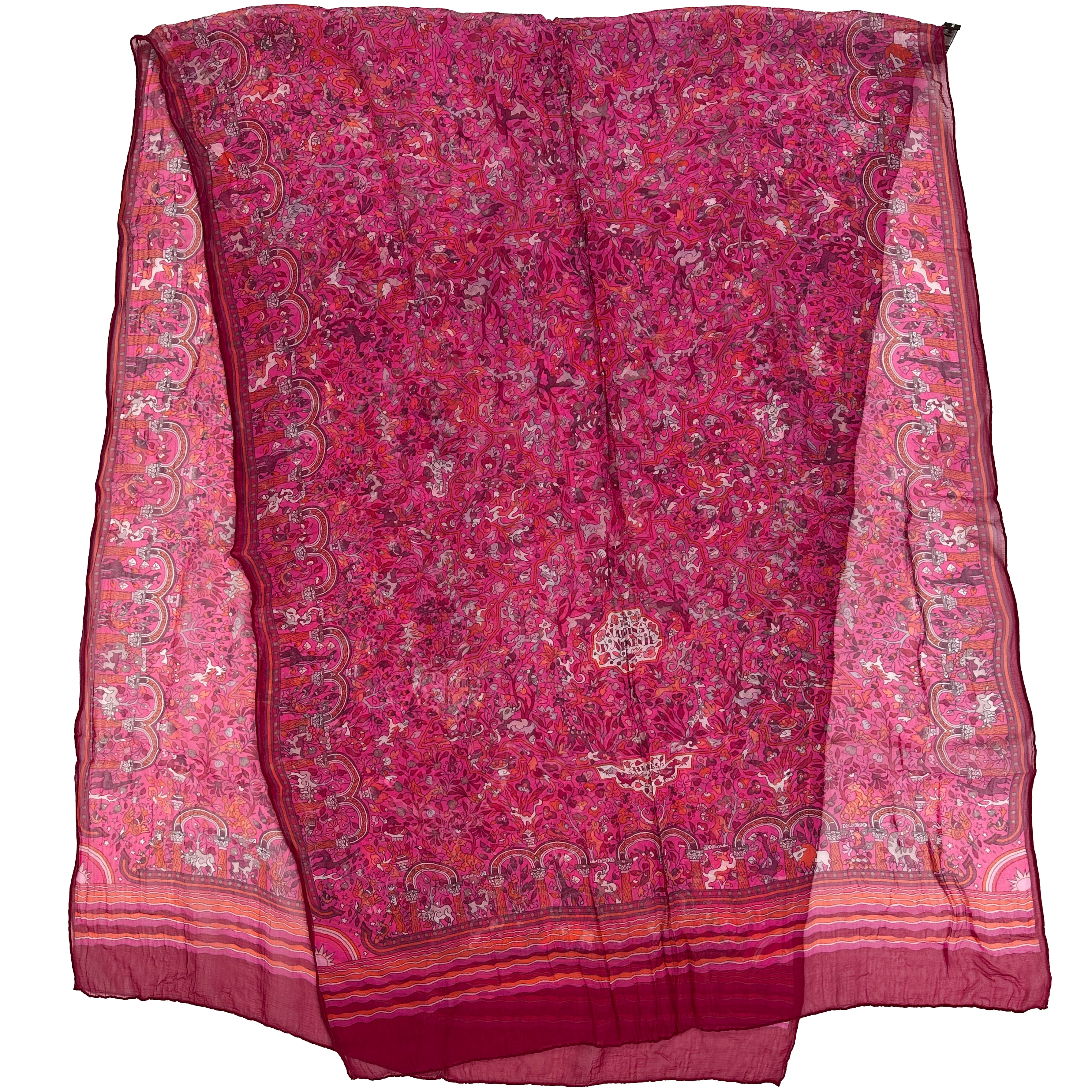 Hermès Les Jardins d'Arménie Mousseline Shawl