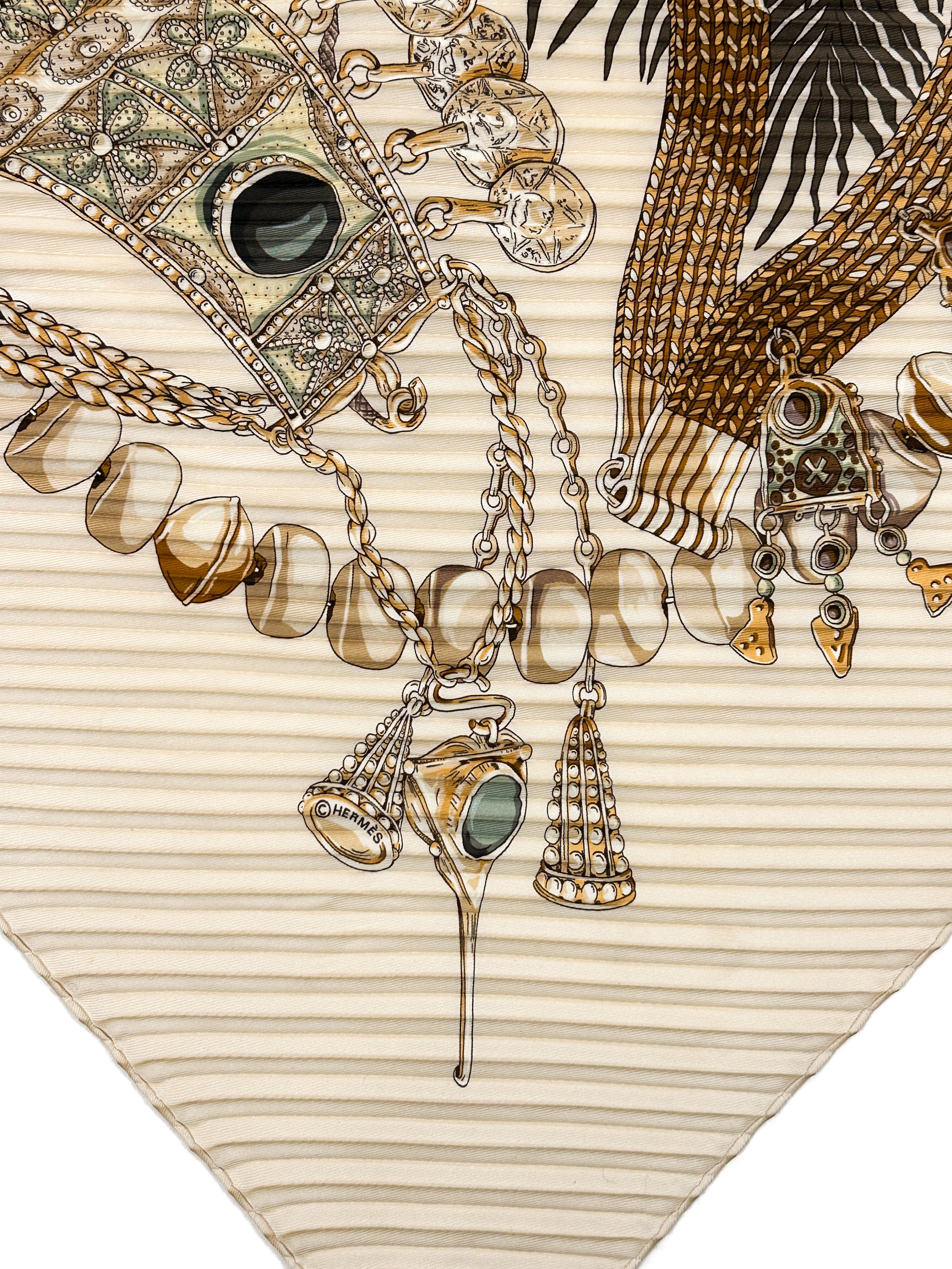 Hermès Terres Précieuses Plissé 90