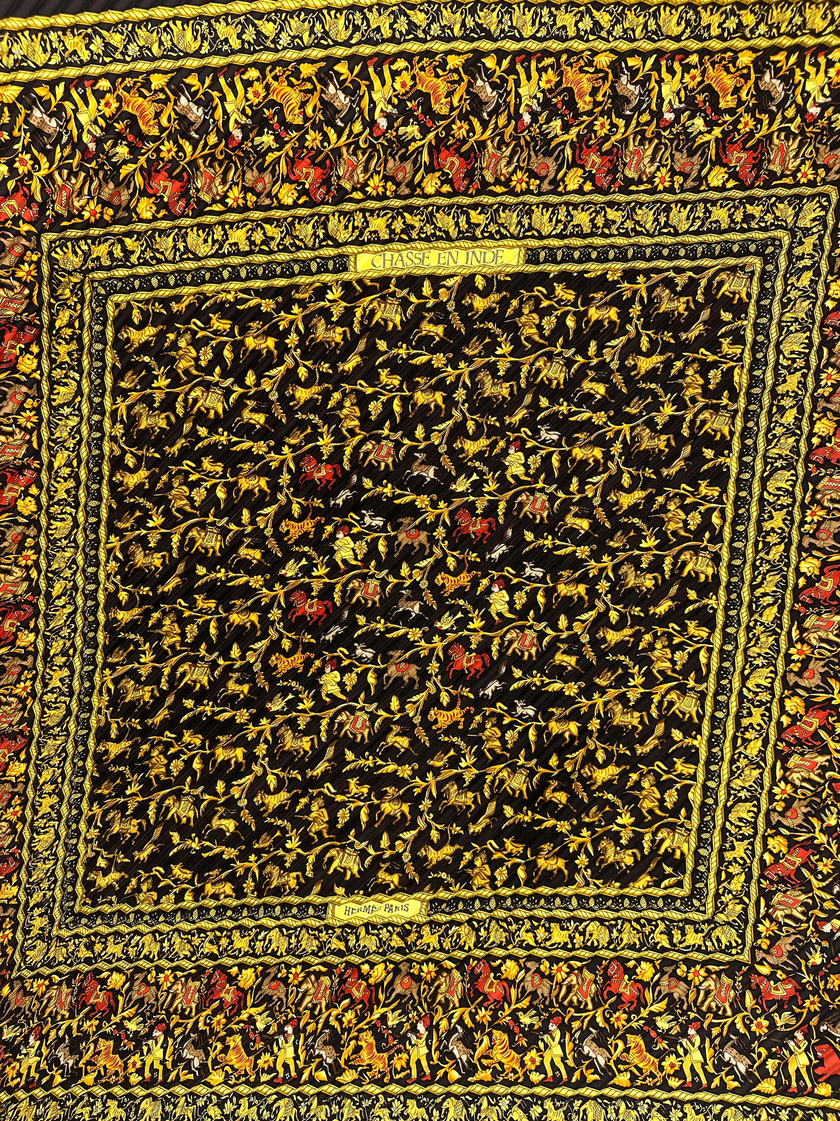 Hermès Chasse en Inde Plissé 90