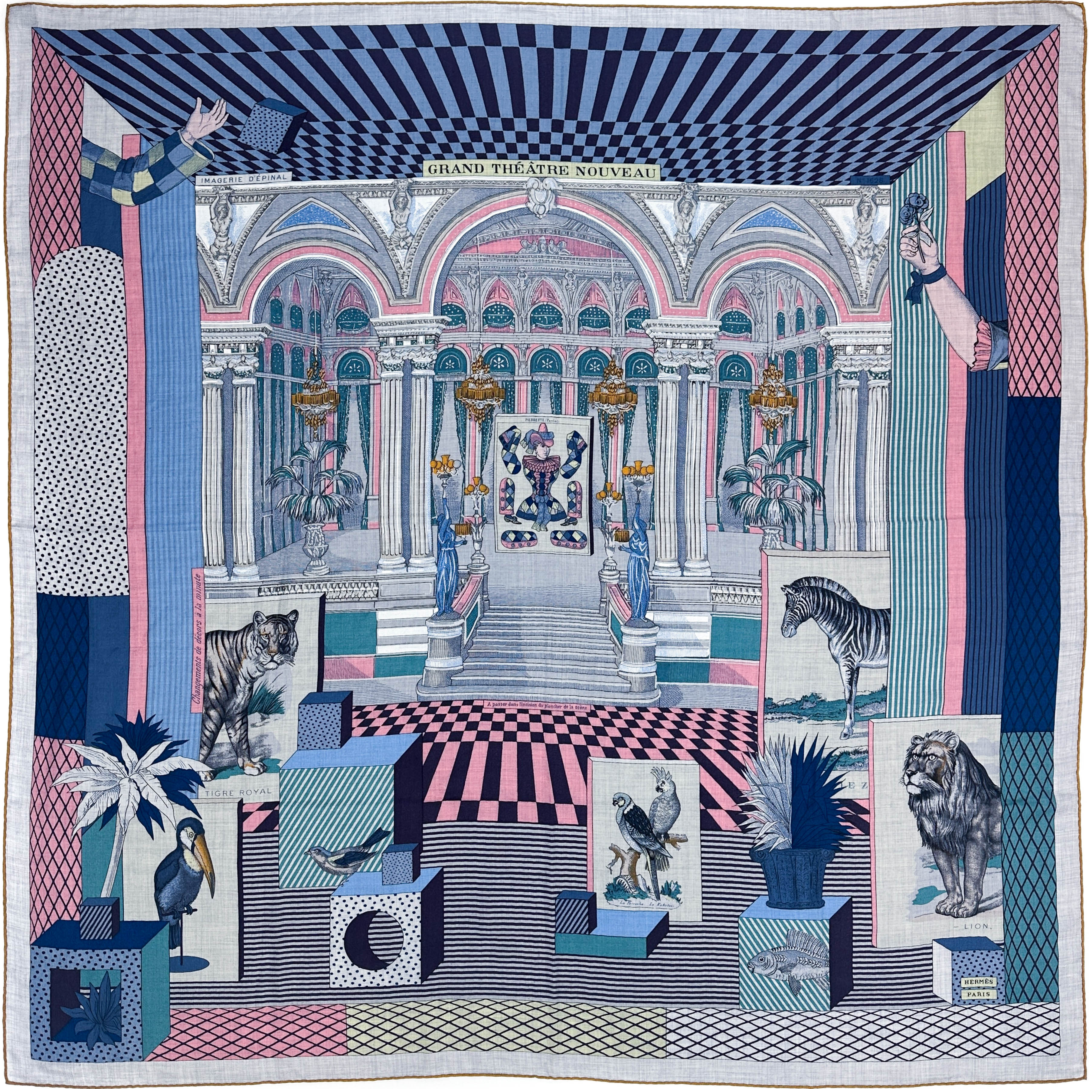 Hermès Grand Théâtre Nouveau Cashmere Silk 140