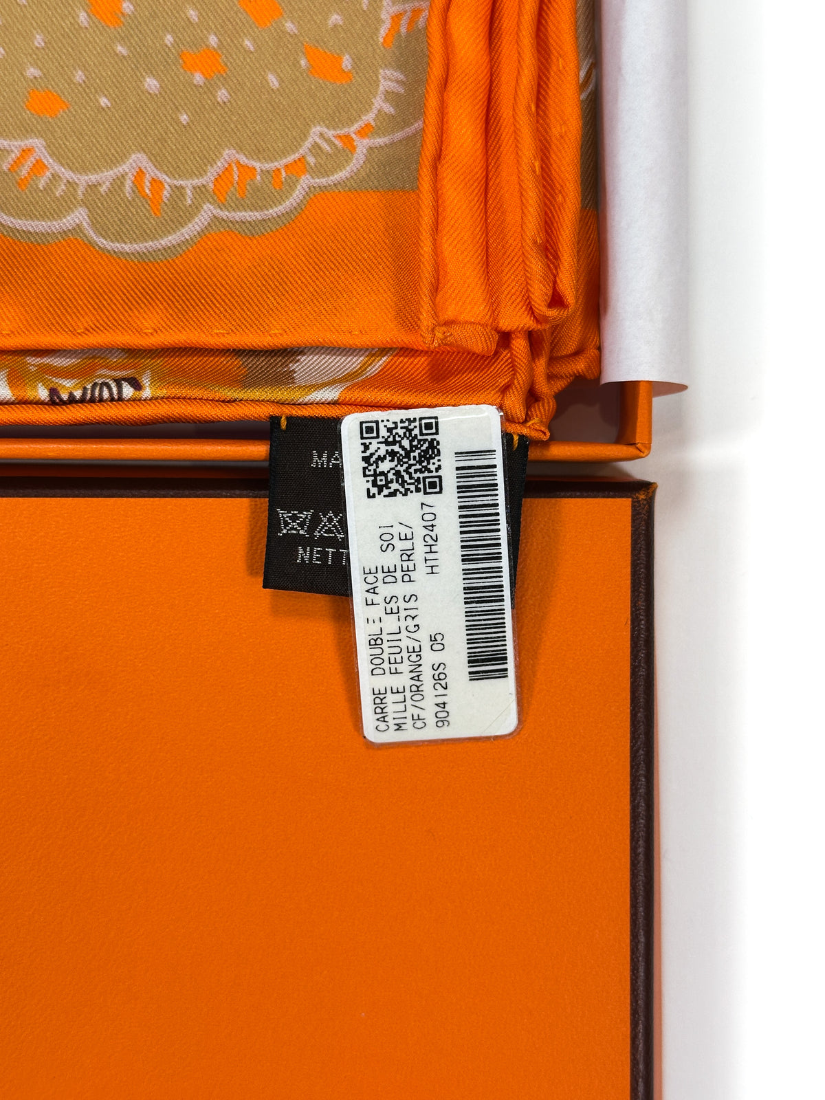 Hermès Mille Feuilles de Soie Double Face 90