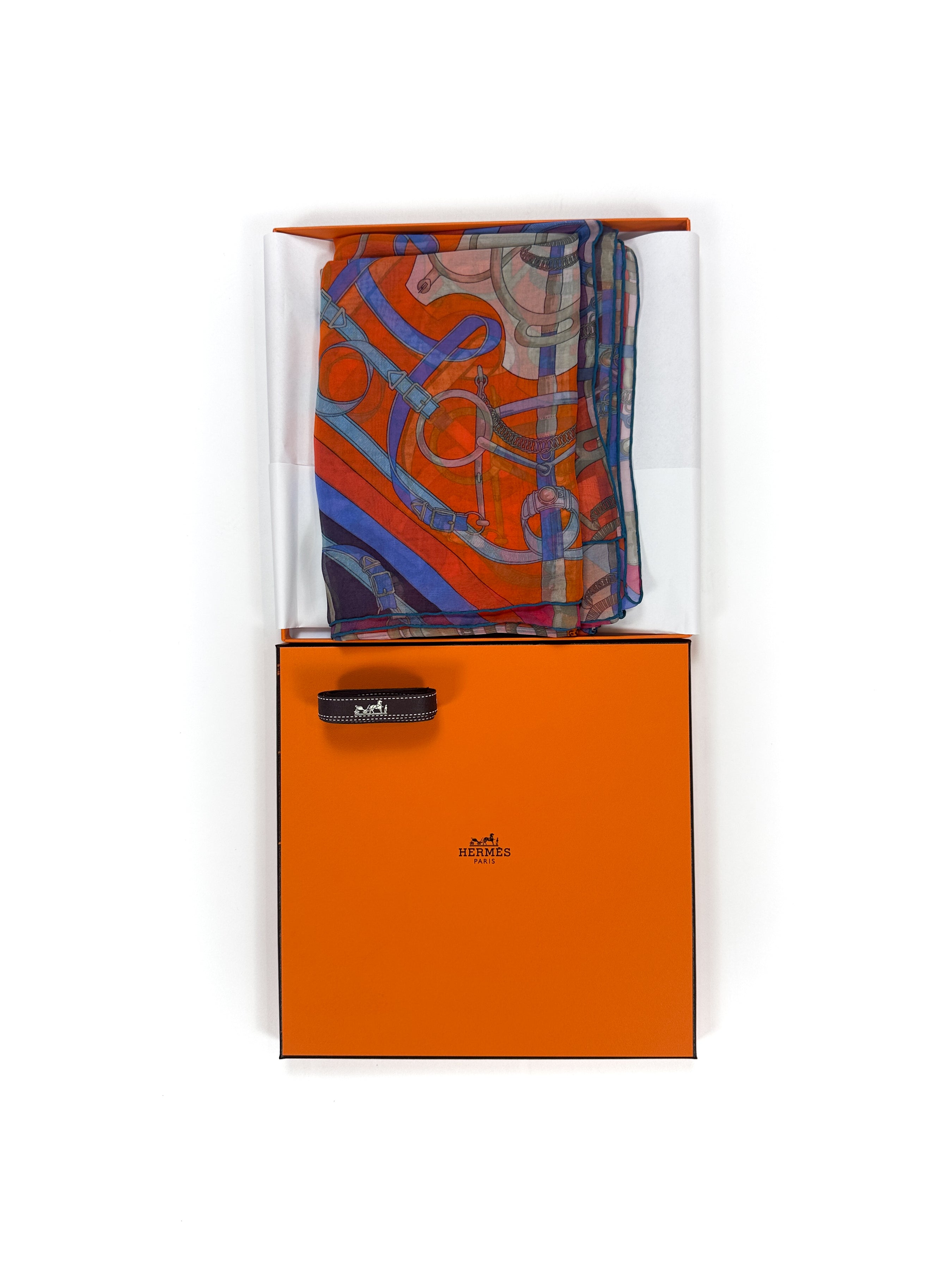 Hermès Eperon d'Or Mousseline Shawl