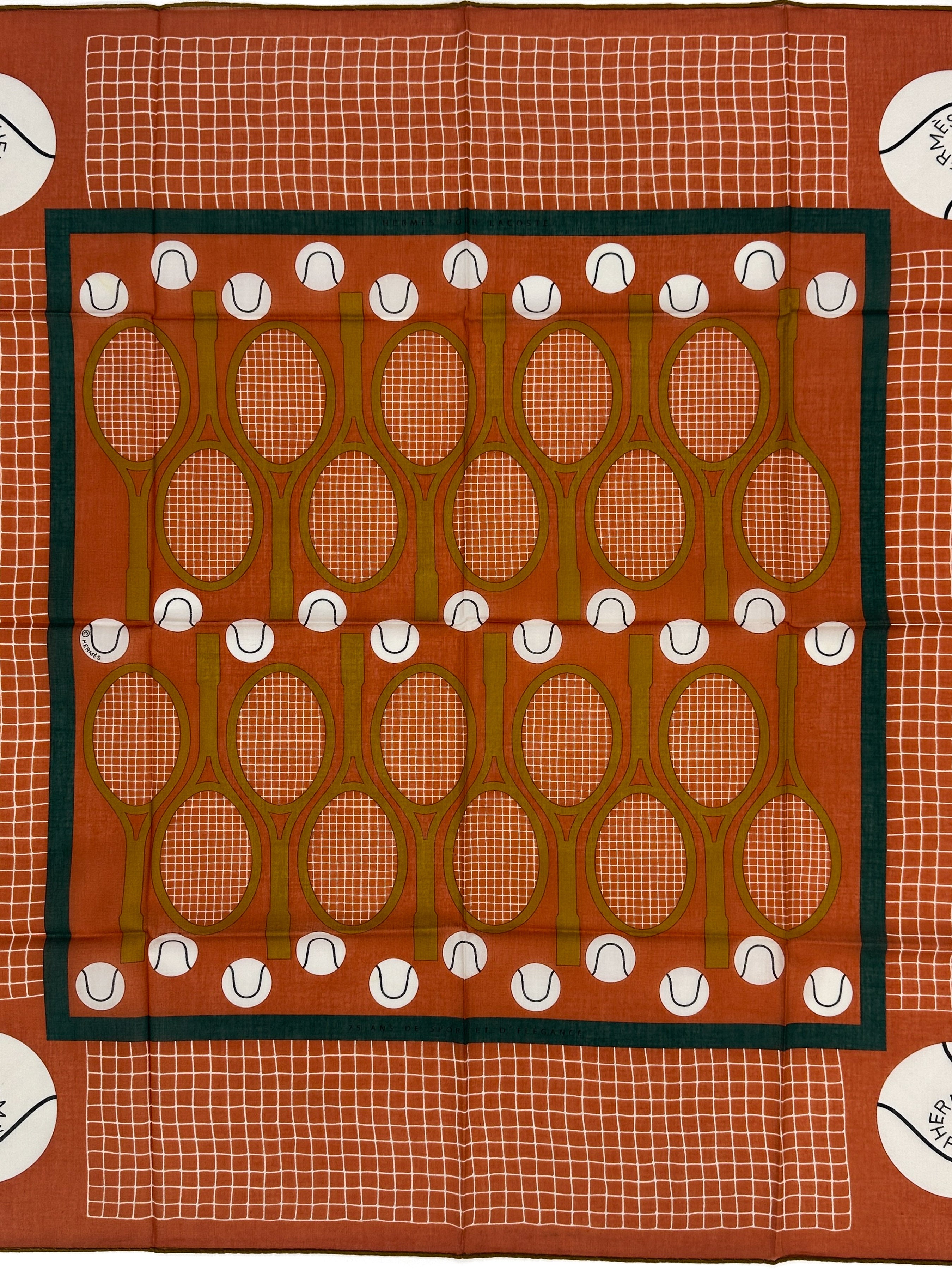 Hermès Special Edition Lacoste Tennis Charm Cotton 70