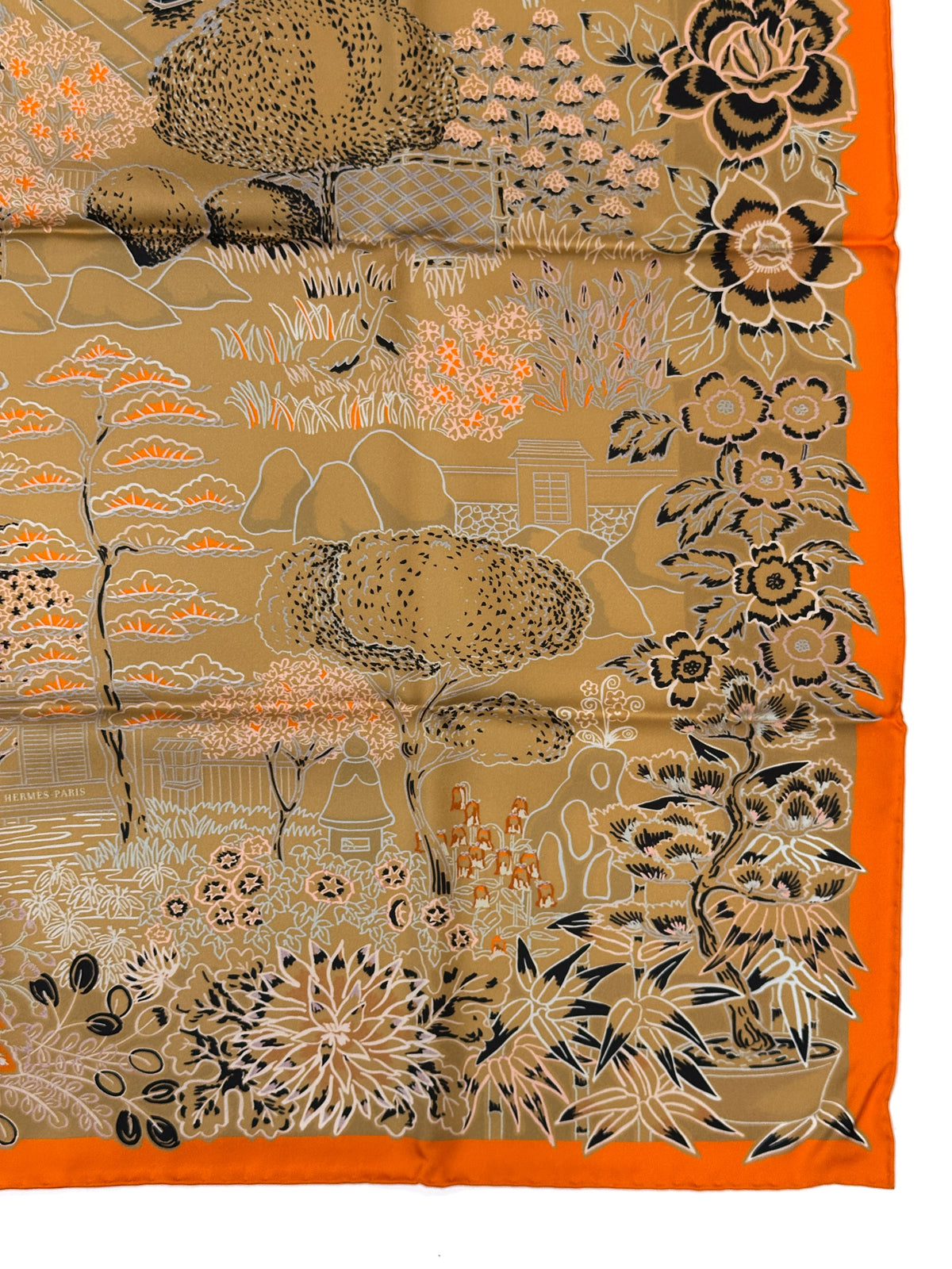 Hermès Mille Feuilles de Soie Double Face 90