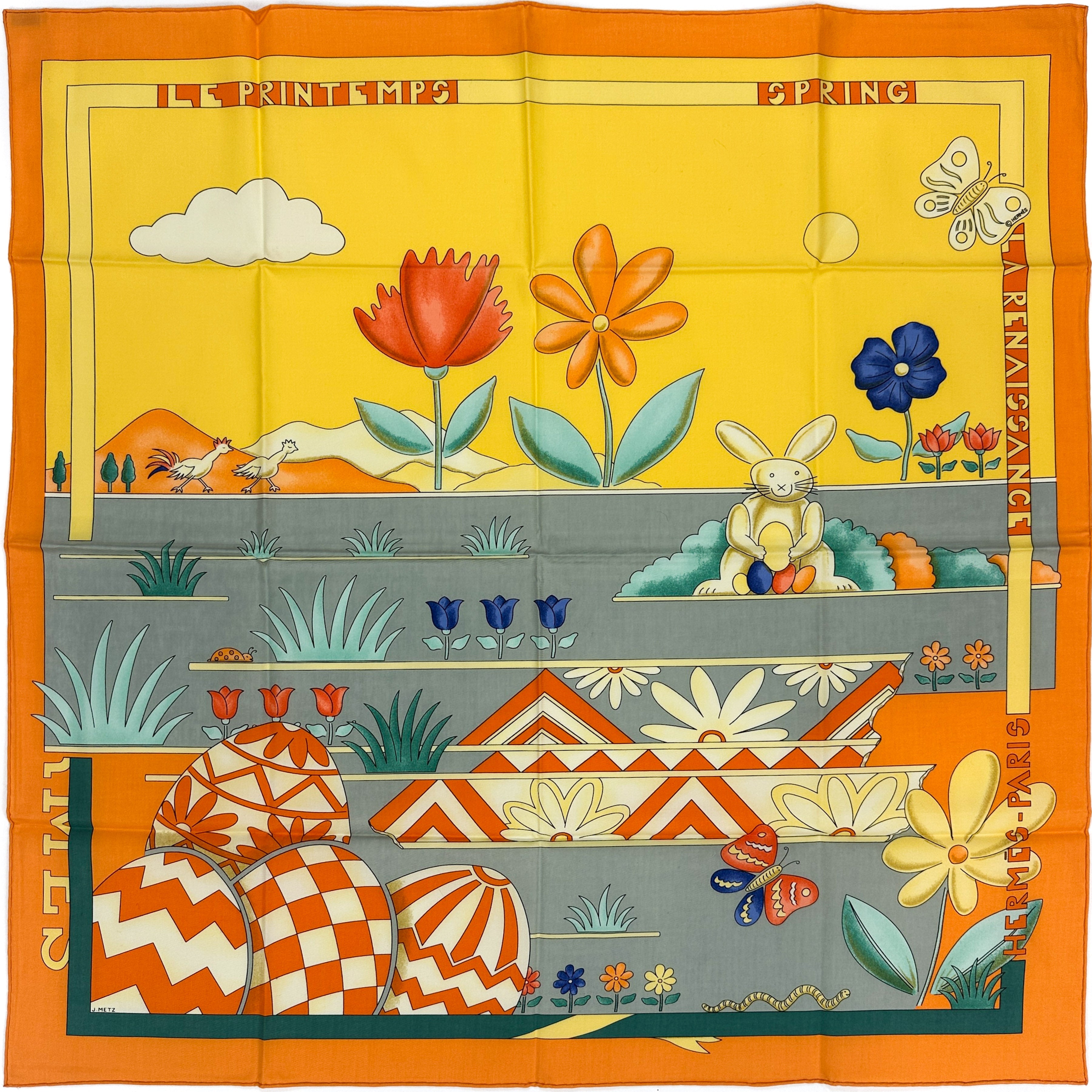 Hermès Les Printemps Cotton 70