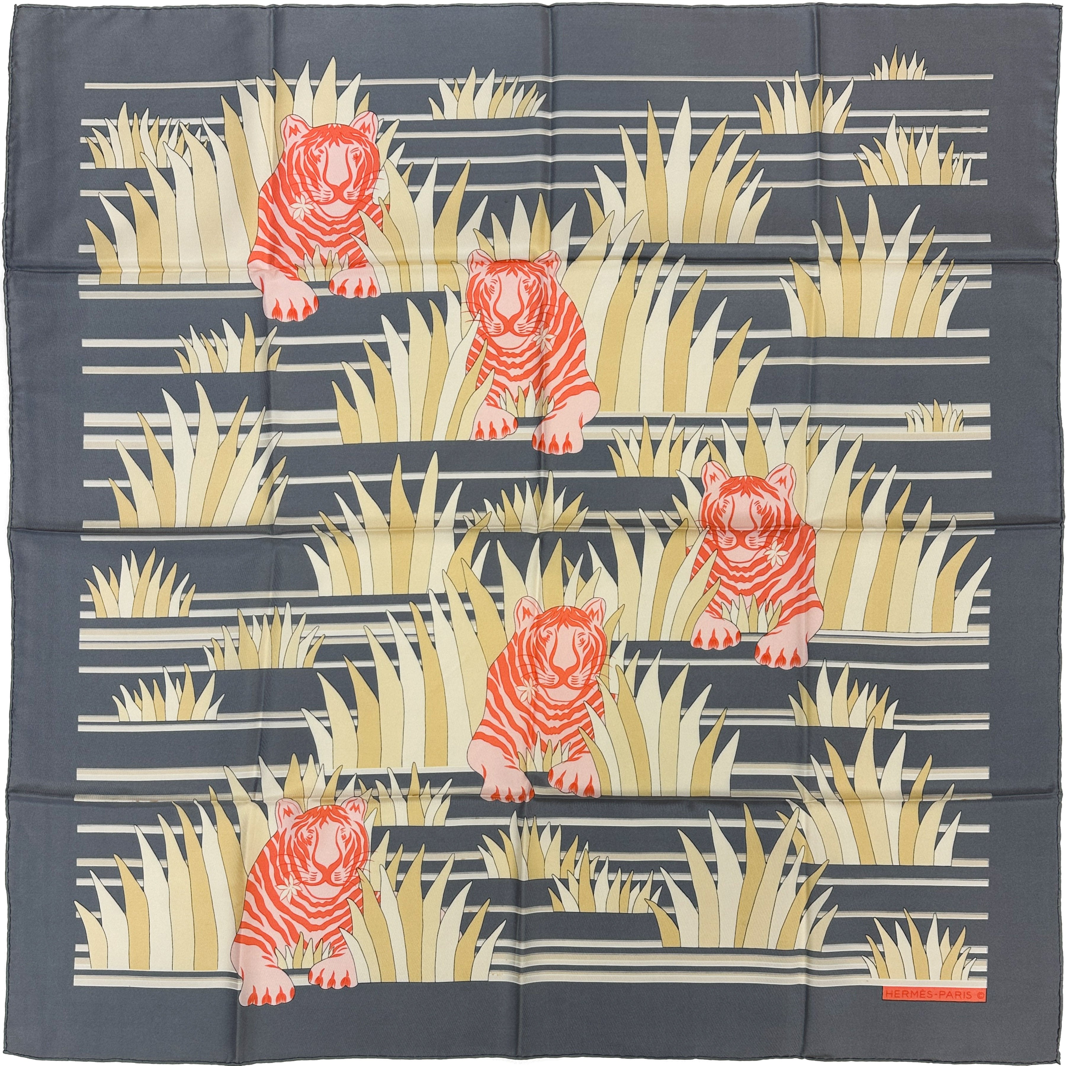 Hermès Tigres Dans Les Herbes 90 (c.1979)