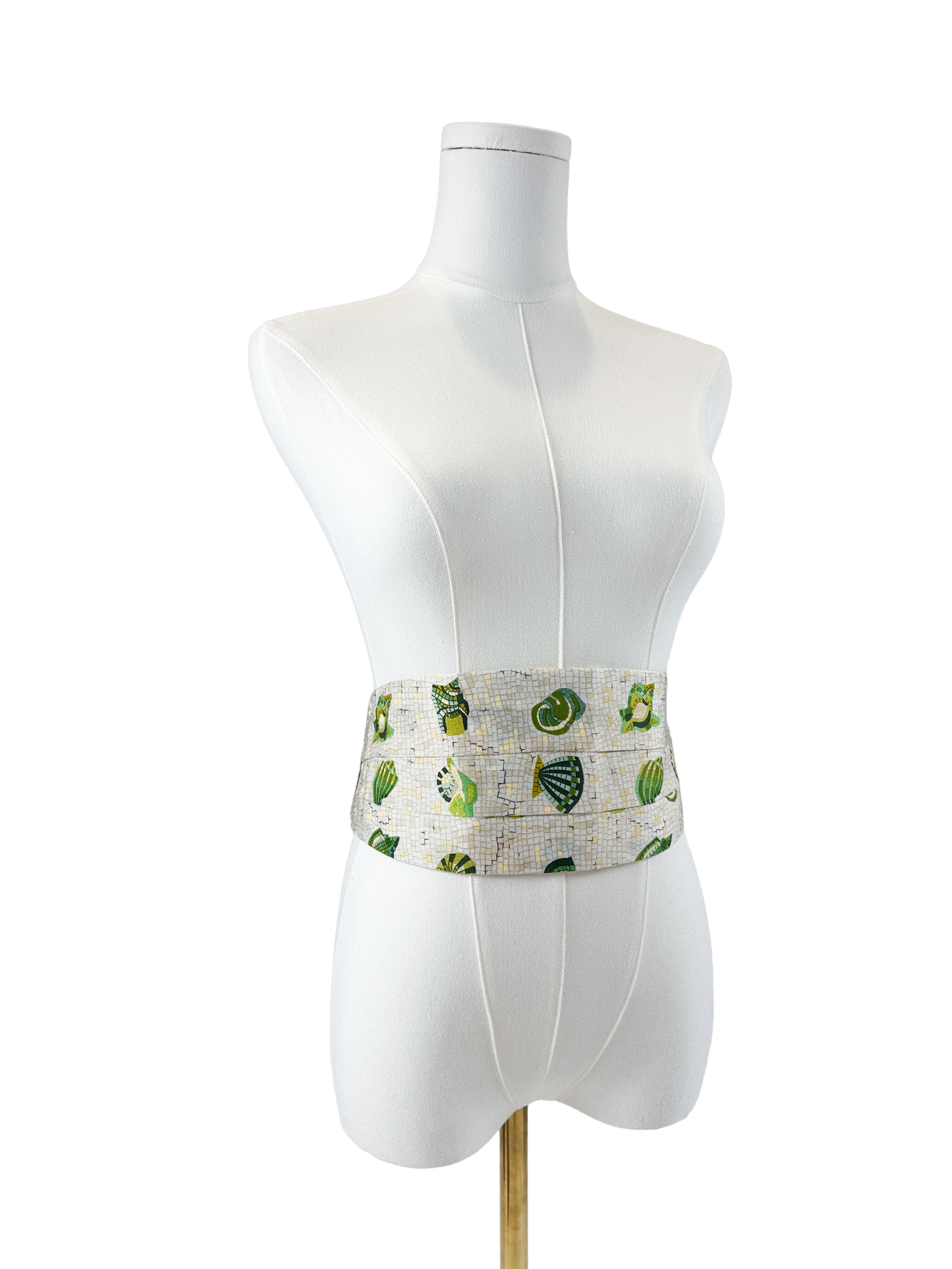 Hermès Coquillages en Mosaïque Shawl & Cummerbund Set