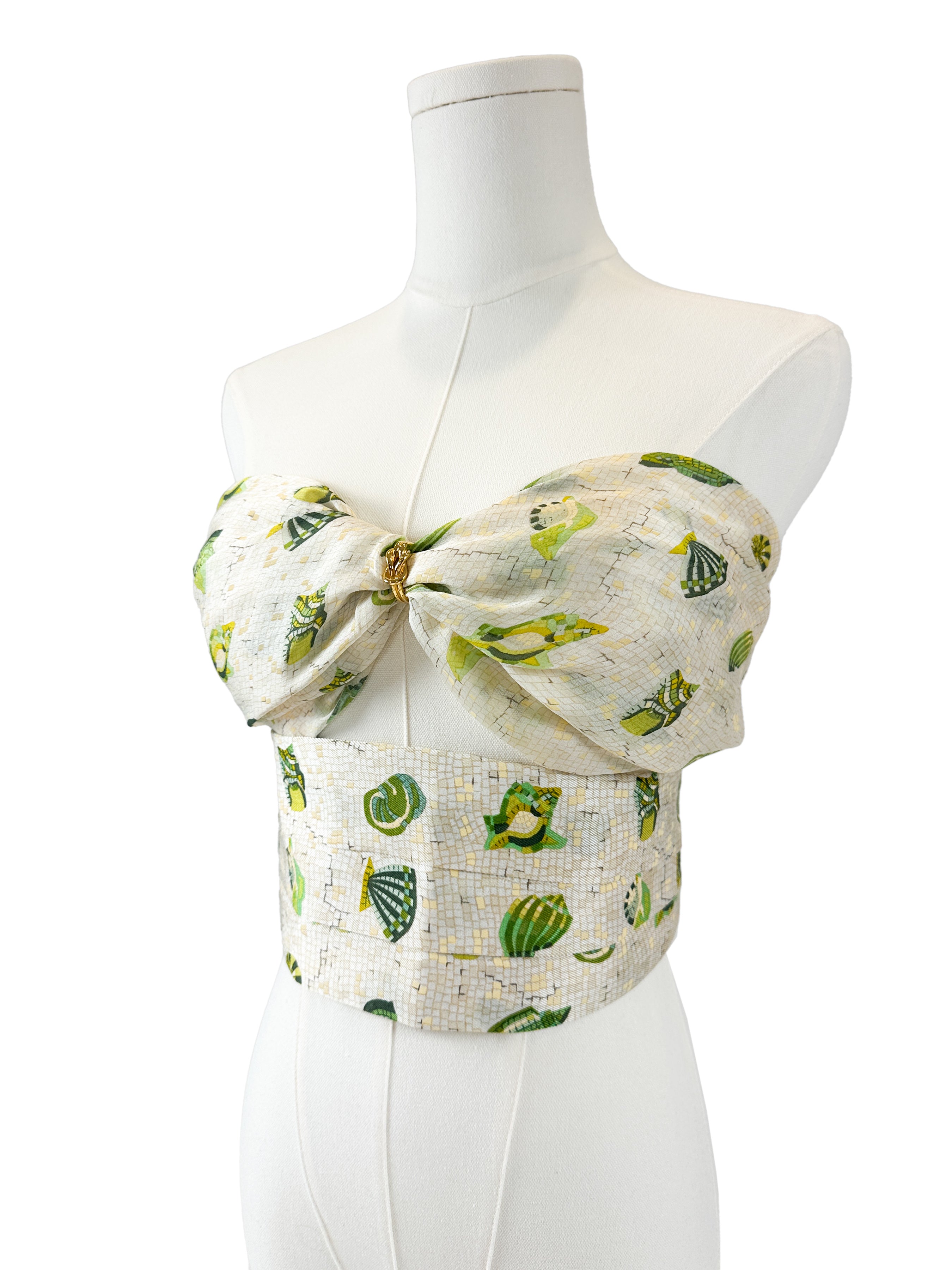Hermès Coquillages en Mosaïque Shawl & Cummerbund Set