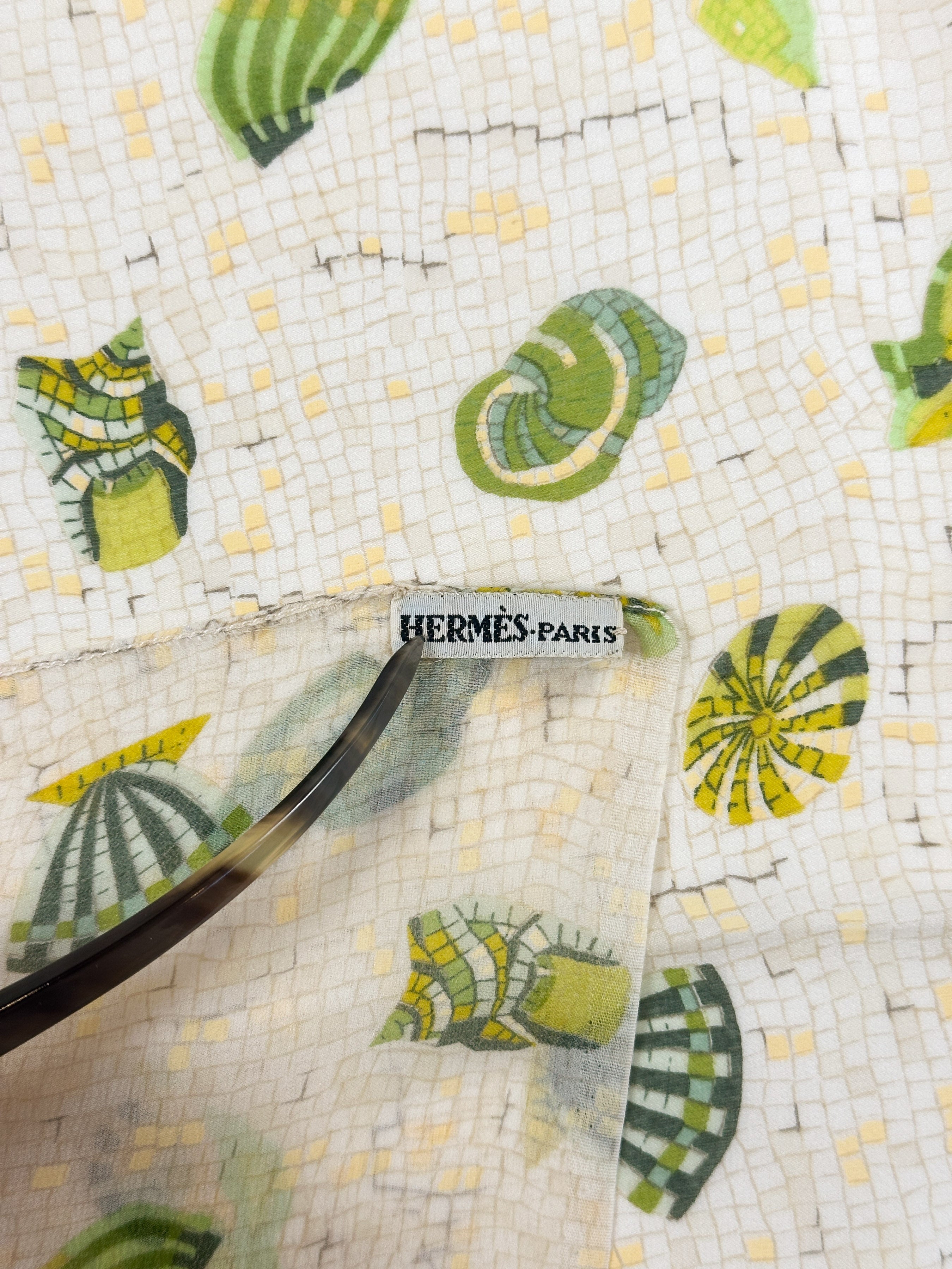 Hermès Coquillages en Mosaïque Shawl & Cummerbund Set