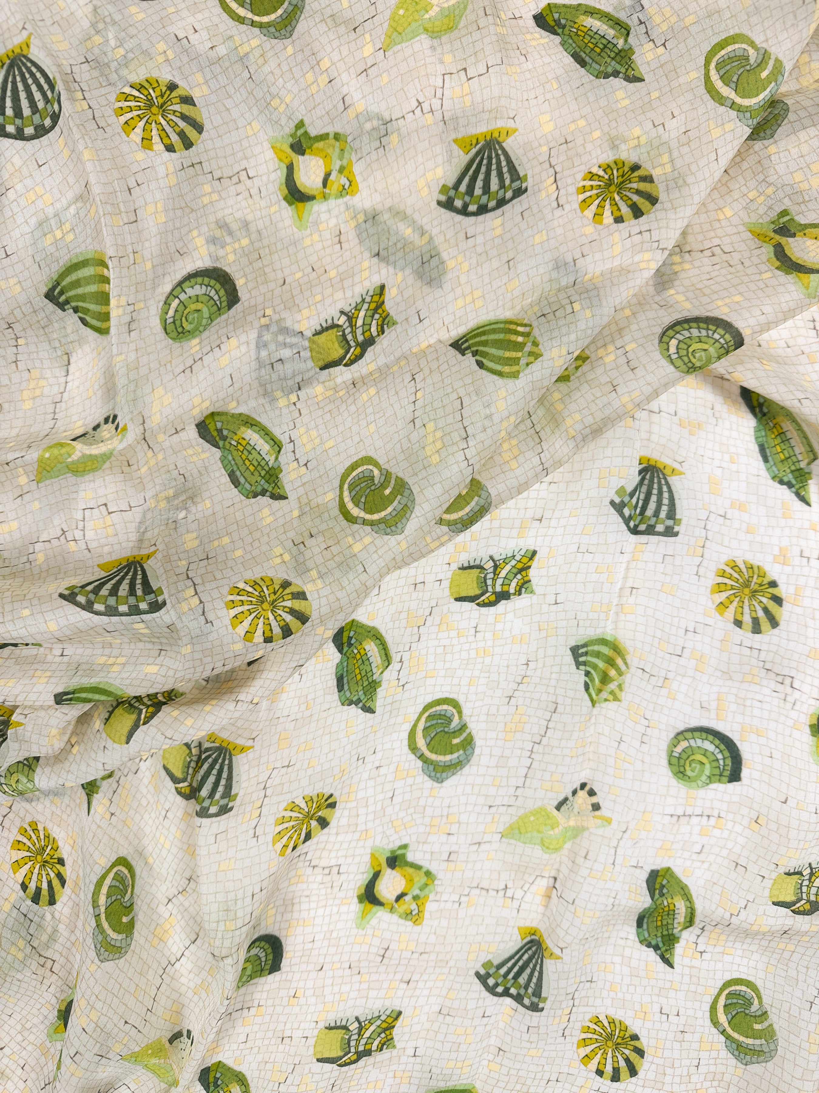Hermès Coquillages en Mosaïque Shawl & Cummerbund Set