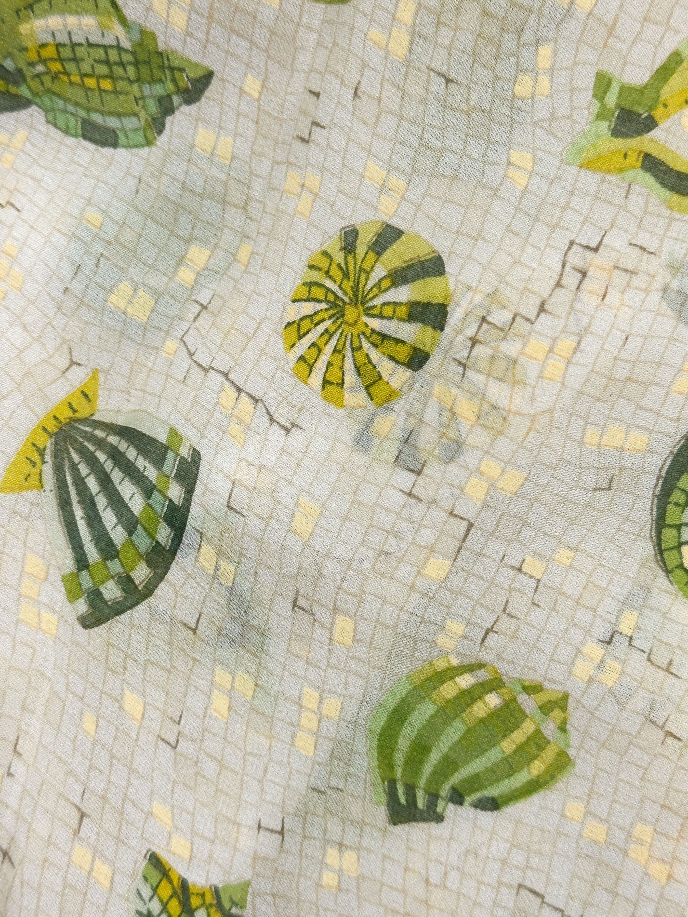 Hermès Coquillages en Mosaïque Shawl & Cummerbund Set
