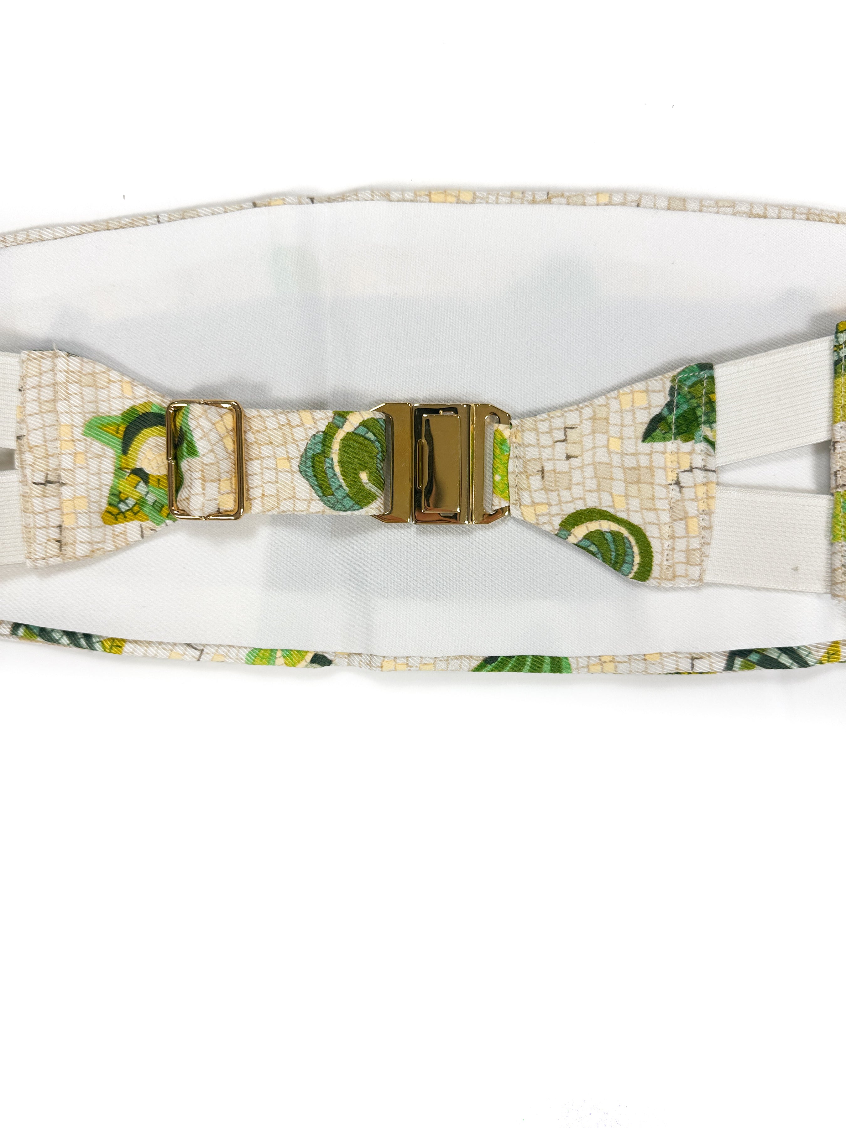 Hermès Coquillages en Mosaïque Shawl & Cummerbund Set