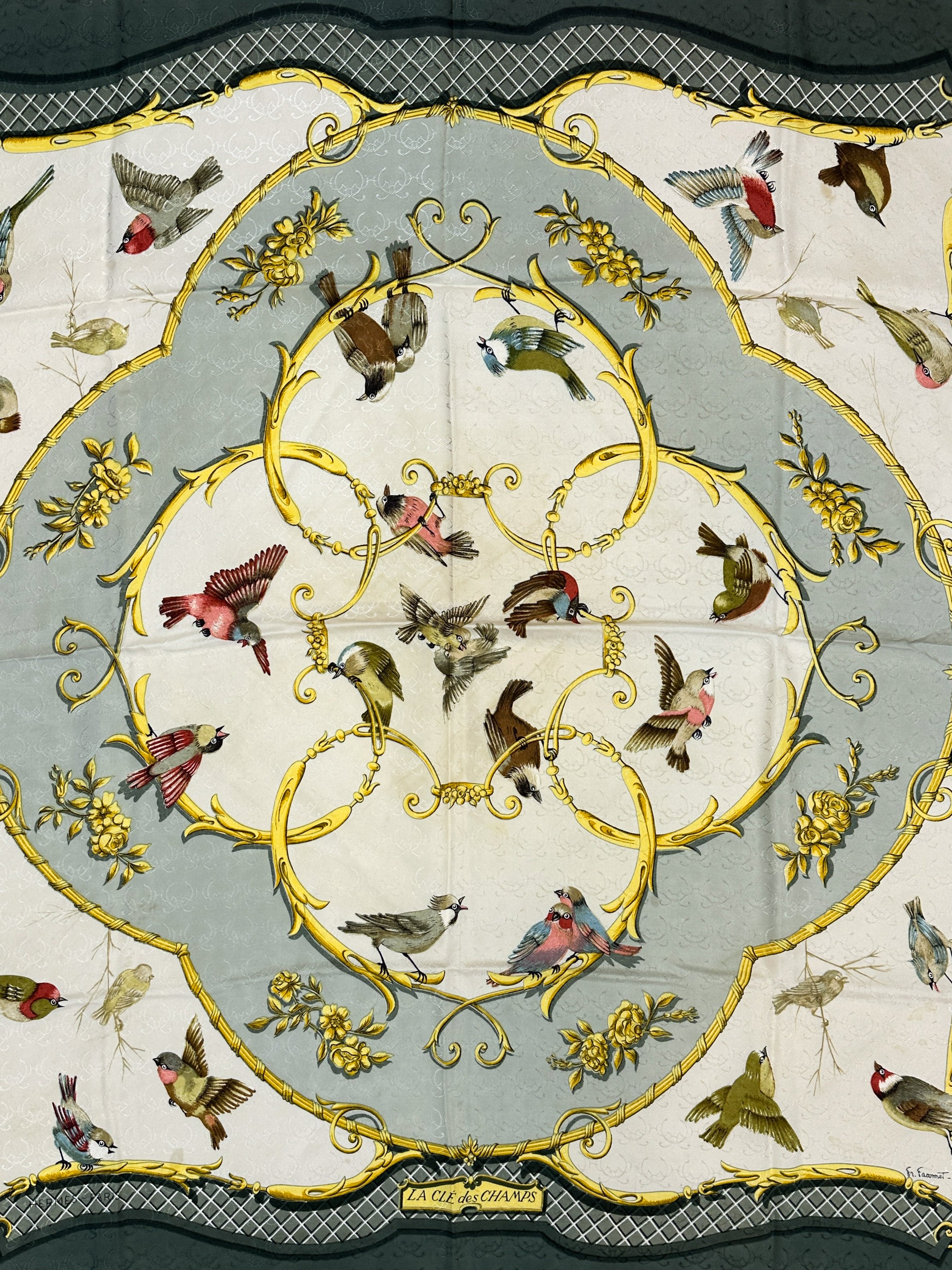 Hermès La Cle des Champs Jacquard 90