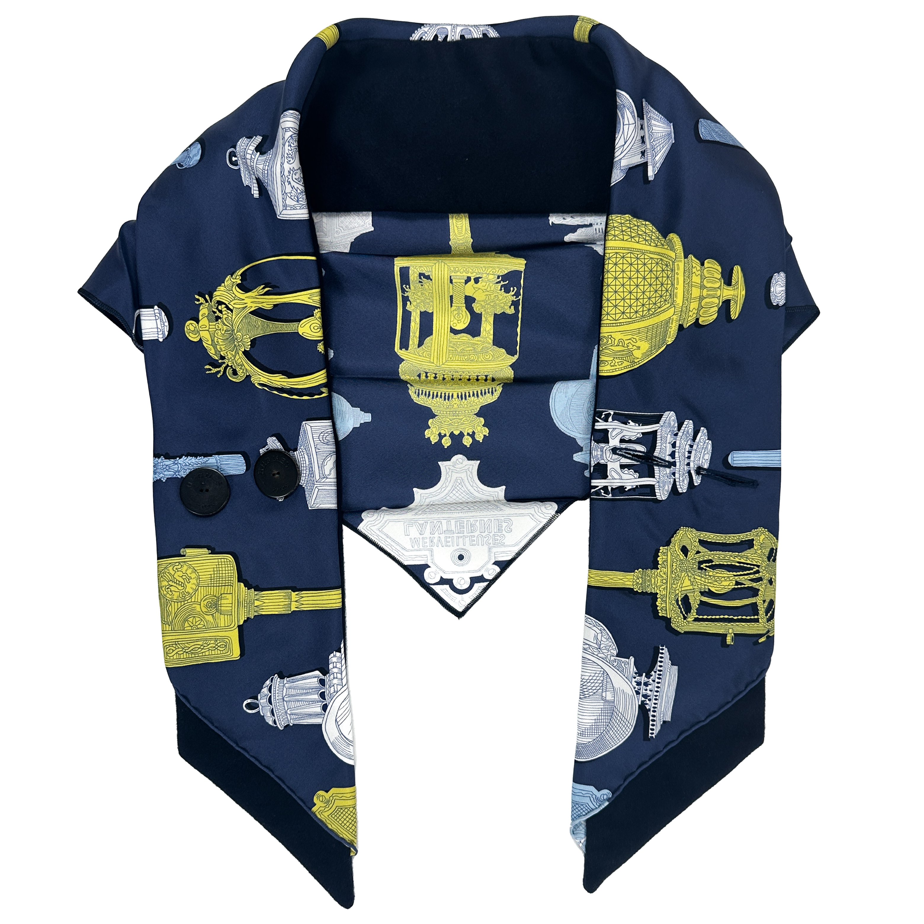 Hermès Merveilleuses Lanternes Convertible Collar Hood