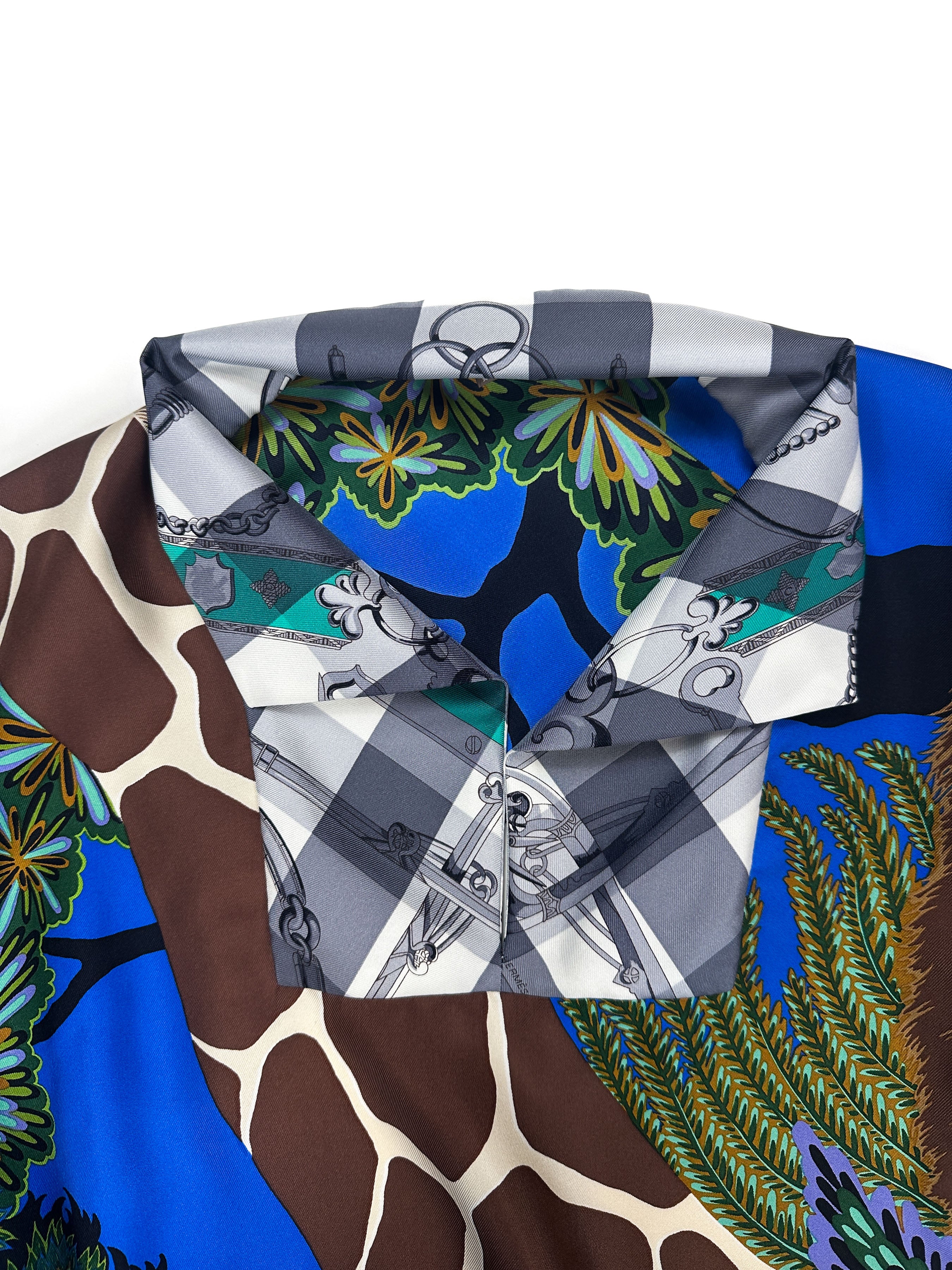 Hermès Petit H The Three Graces & Mors et Gourmettes Vichy Silk Tunic