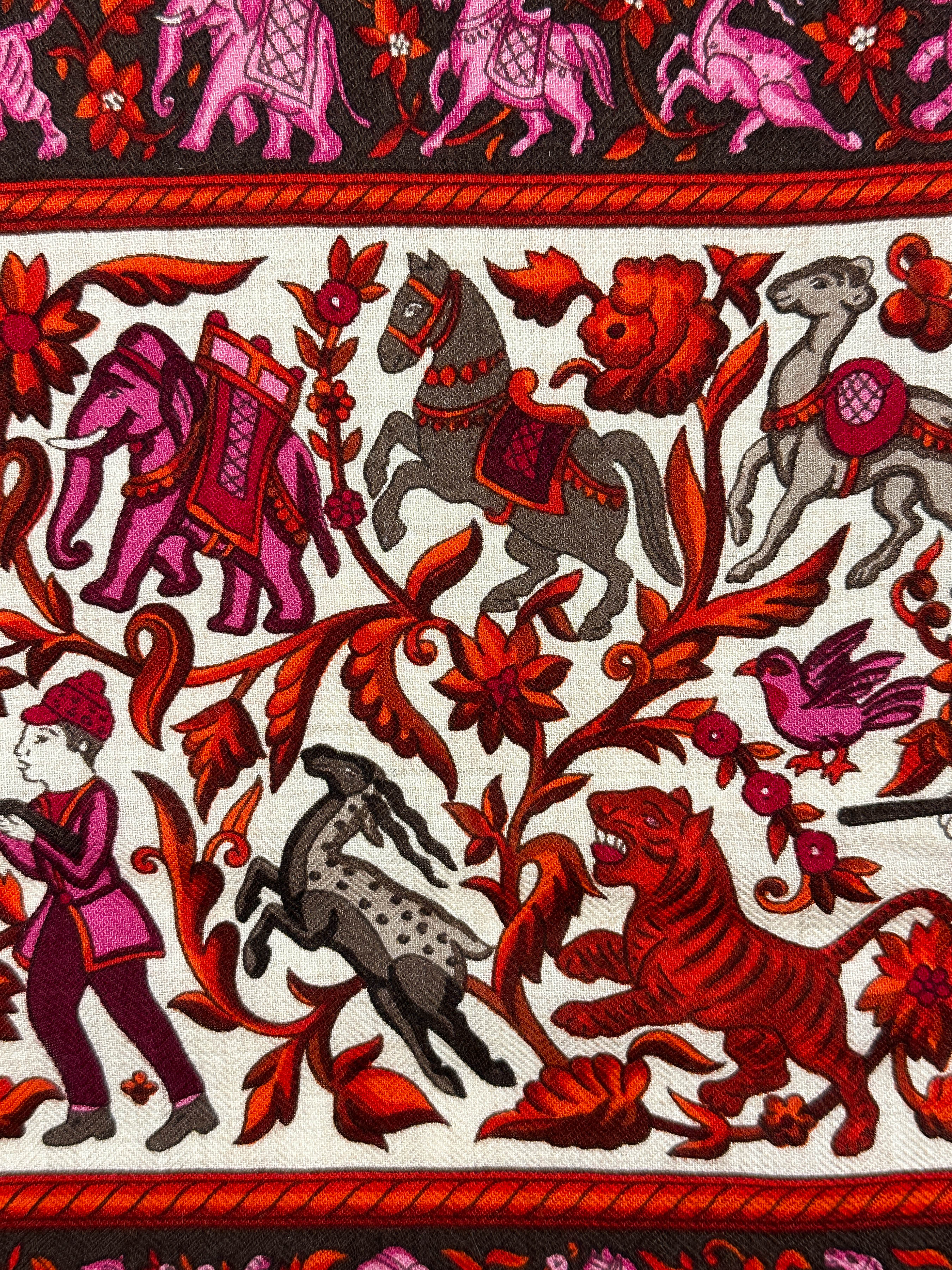 Hermès Chasse en Inde Cashmere Silk 140