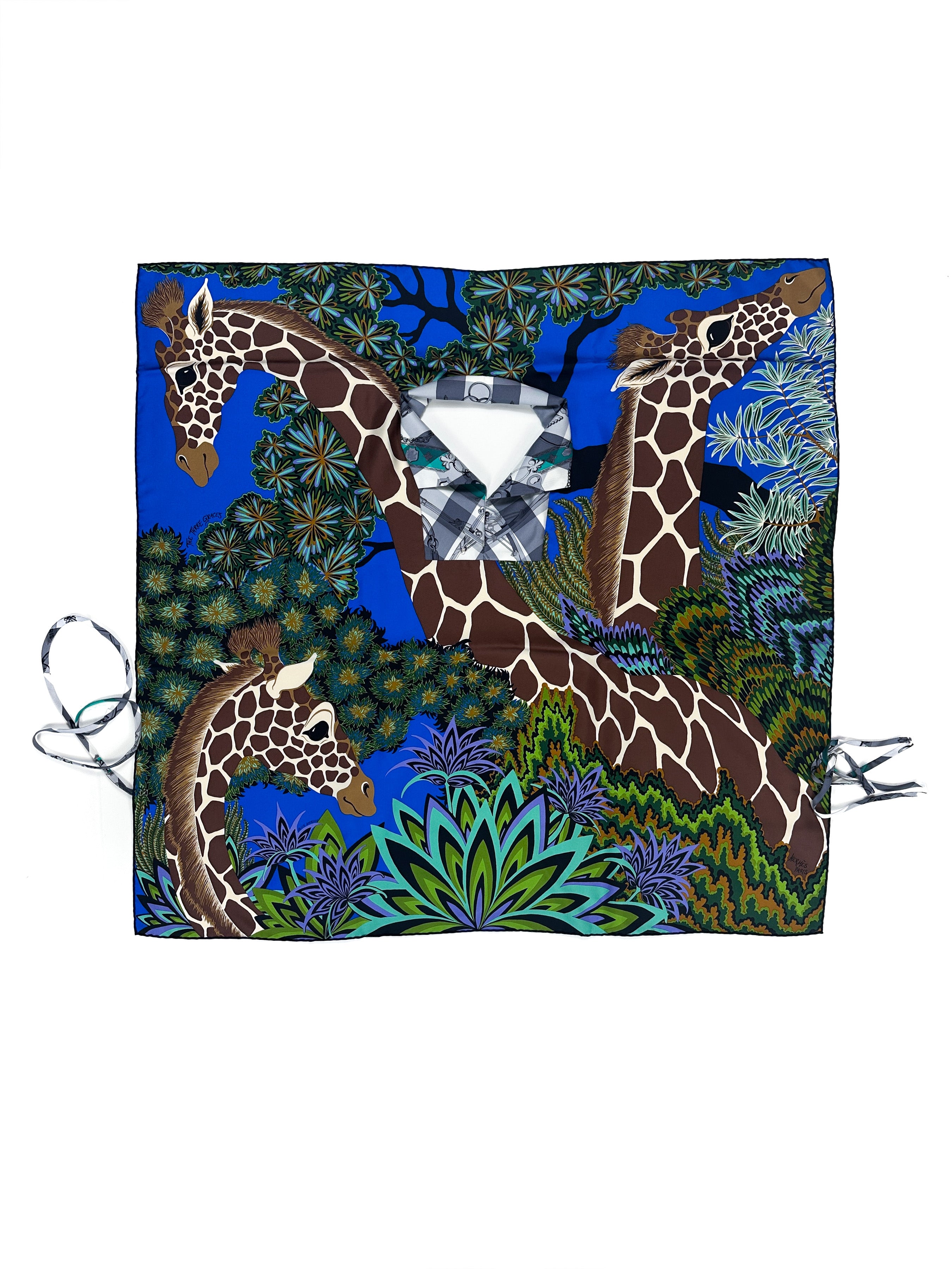 Hermès Petit H The Three Graces & Mors et Gourmettes Vichy Silk Tunic