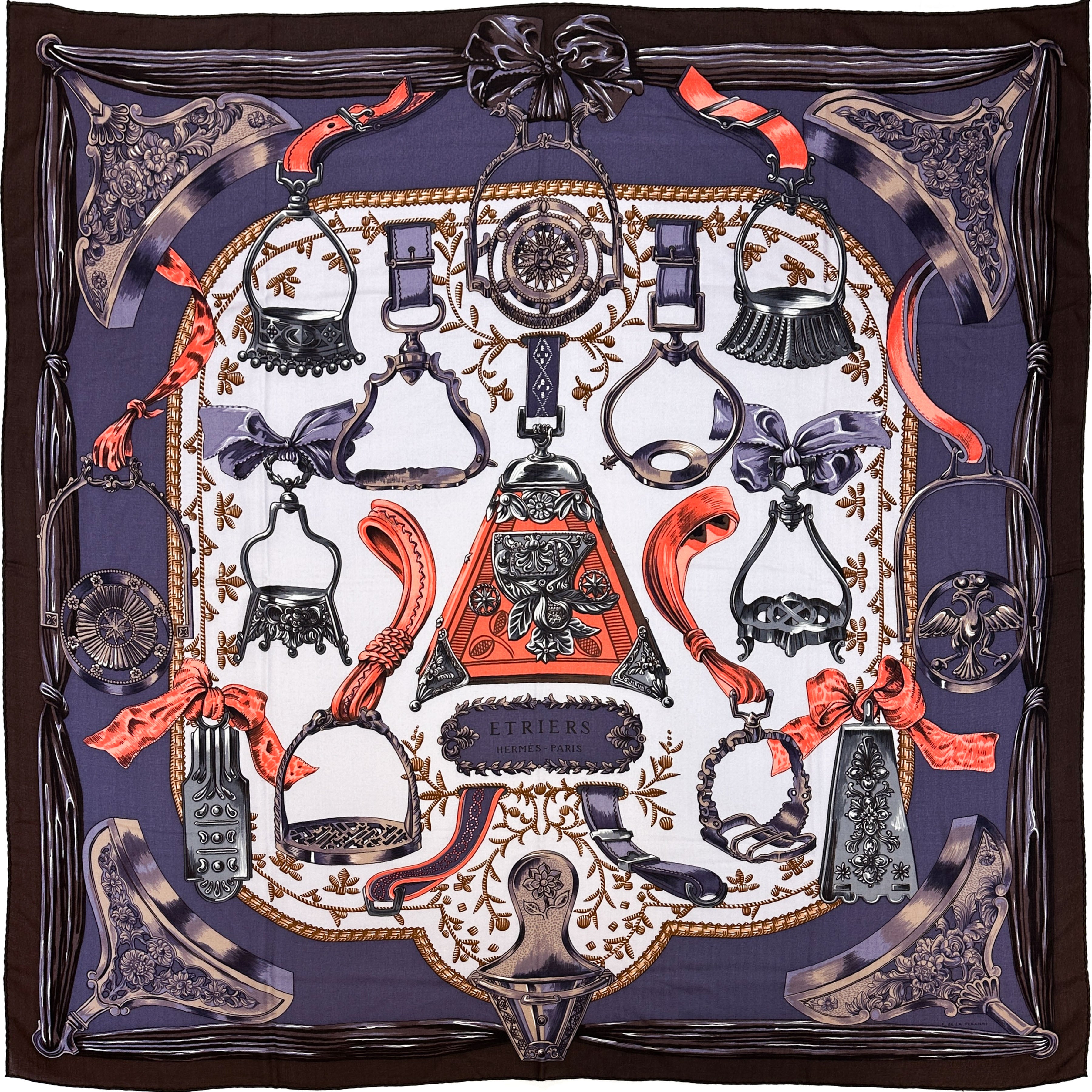 Hermès Etriers Cashmere Silk 140