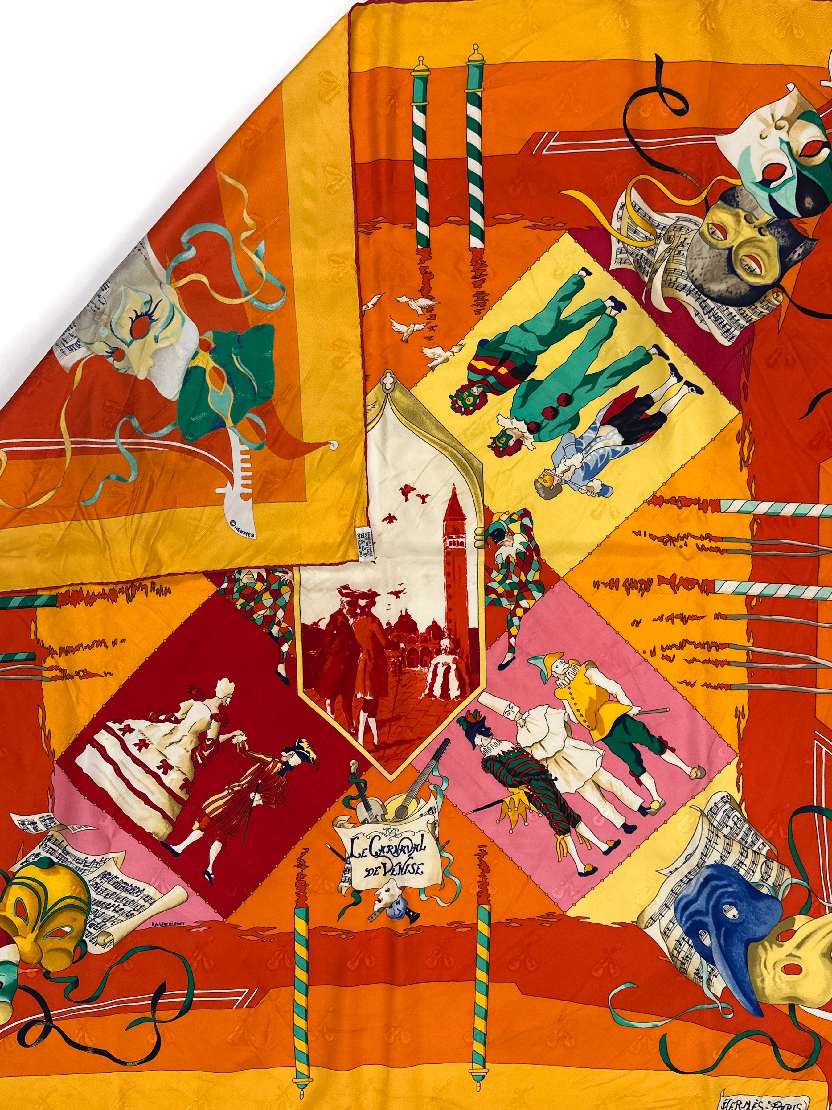 Hermès Le Carnival de Venise First Edition Jacquard 90