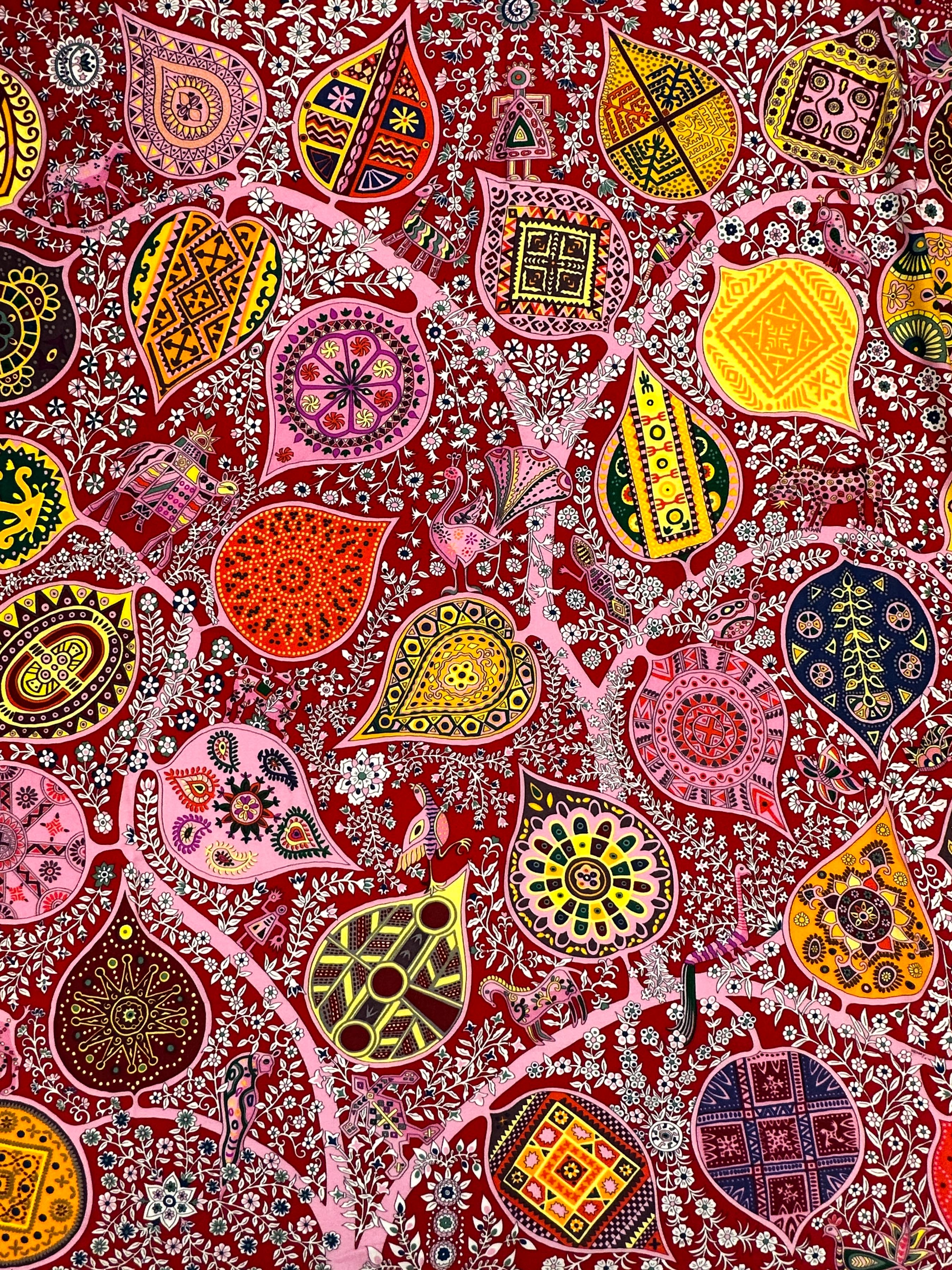 Hermès L'arbre de Vie Cashmere Silk 140