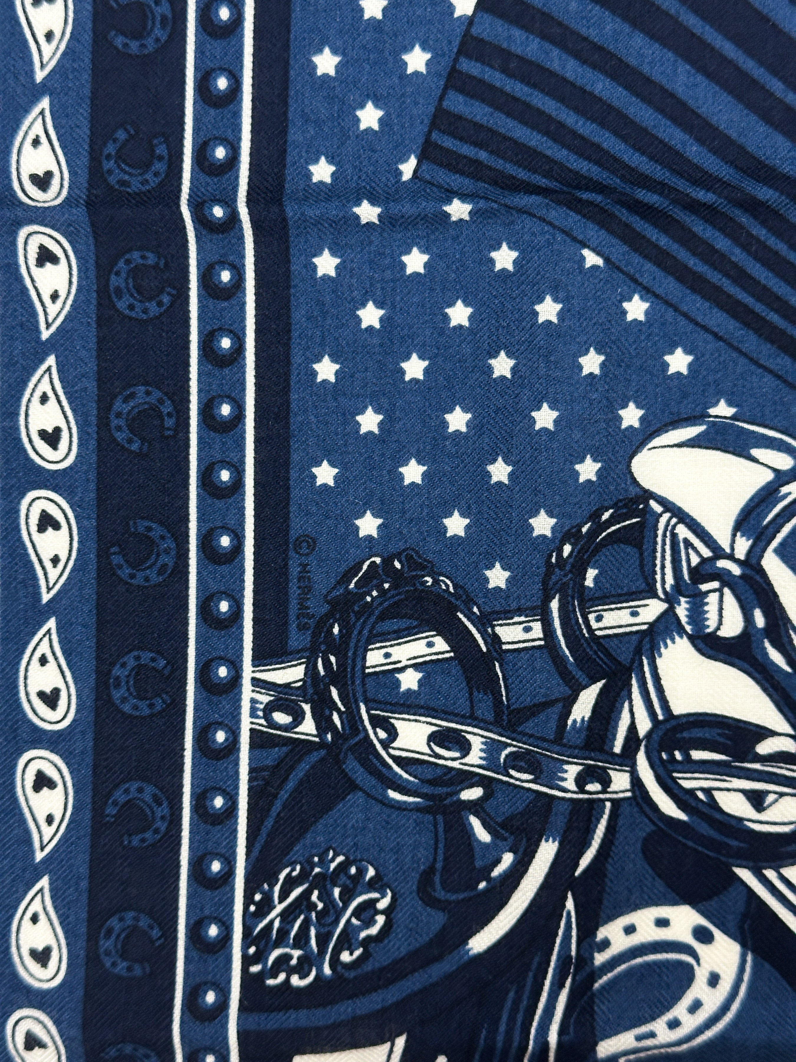 Hermès Cheval Punk Bandana Cashmere Silk 65